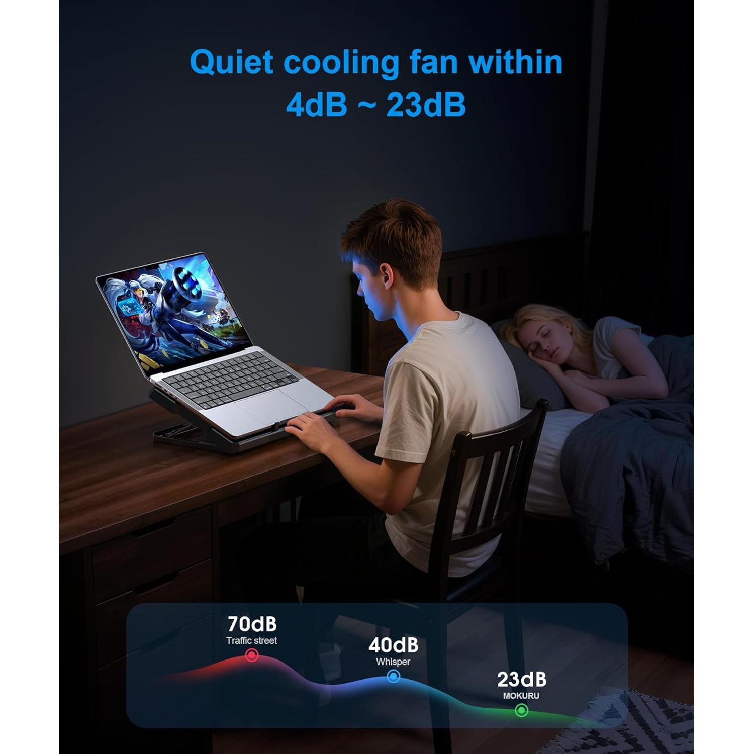 Base de Enfriamiento para Laptop MOKURU CR169 hasta 43.9 cm