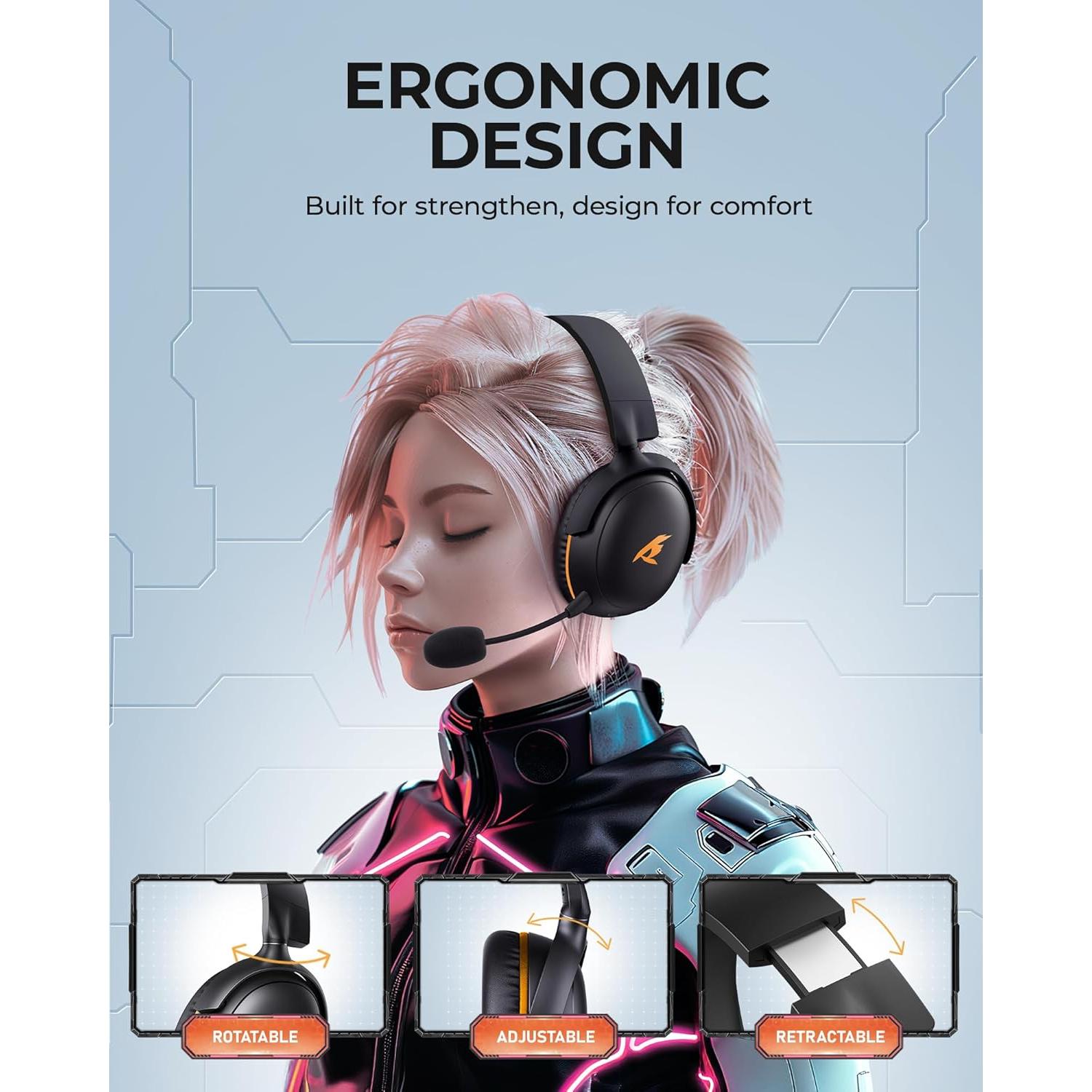 Auriculares Inalámbricos KOFIRE UG-09 Gaming 2.4GHz Bluetooth 5.4