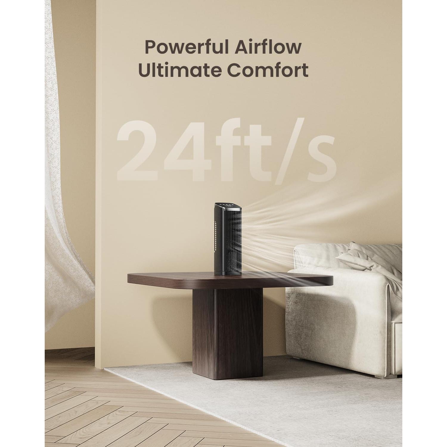 Ventilador de Torre PNTCK FTS018R 33 cm Control Remoto Oscilante