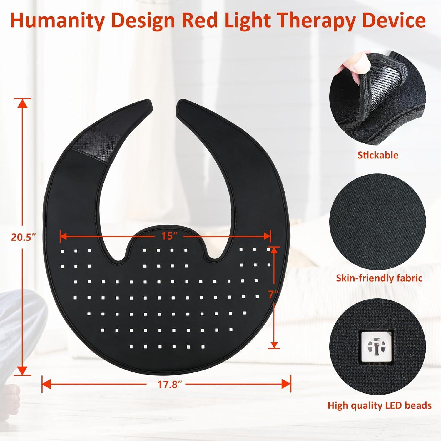 Terapia de Luz Roja Inalámbrica YUQBLITTY 660nm 850nm 5 Modos