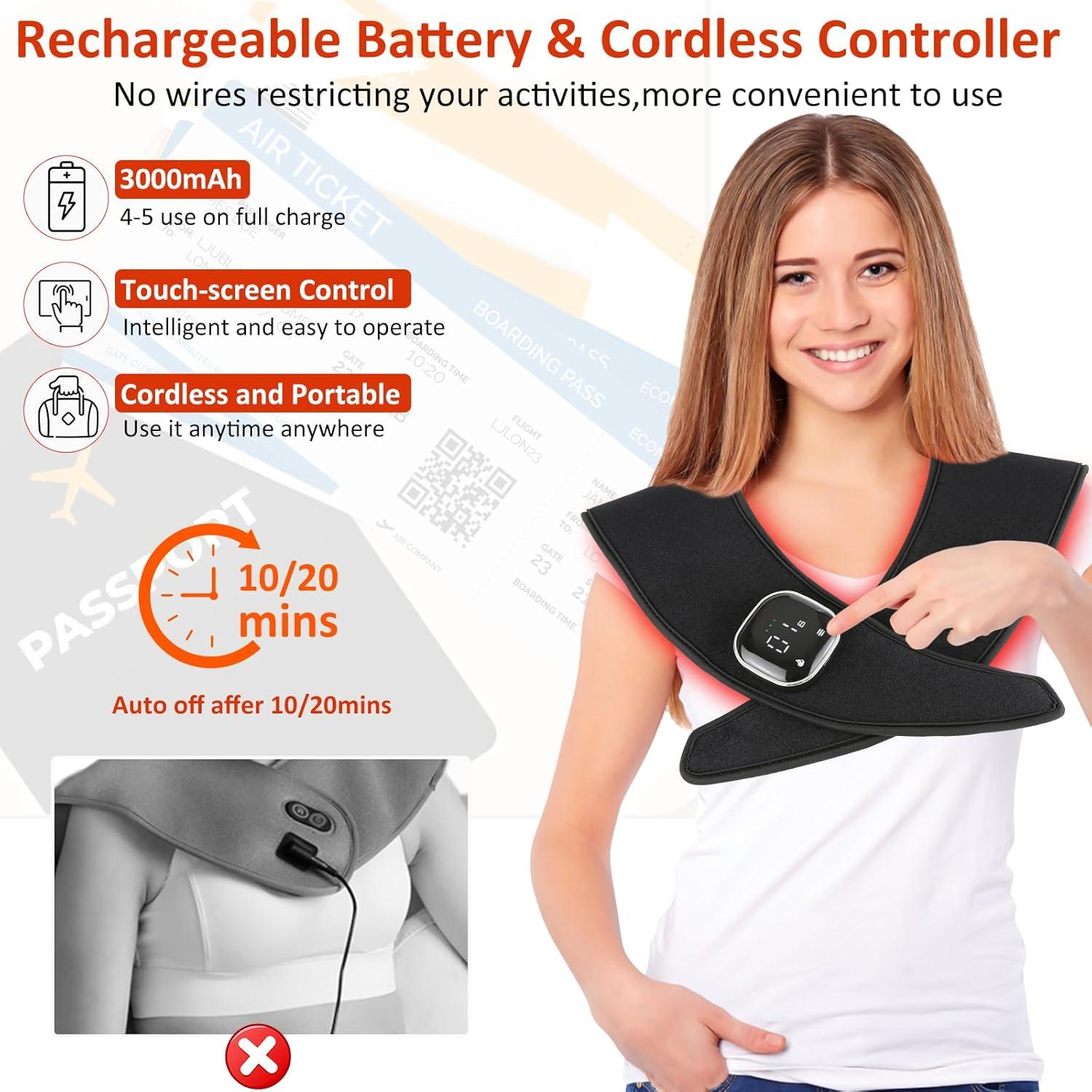 Terapia de Luz Roja Inalámbrica YUQBLITTY 660nm 850nm 5 Modos