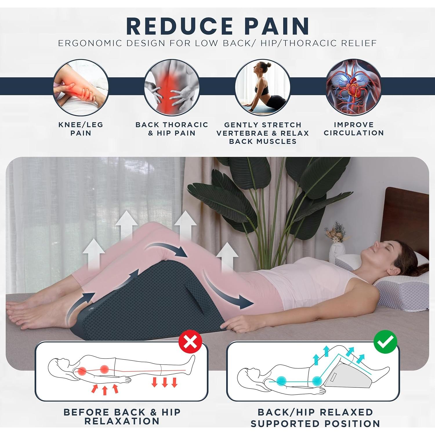 Cuña Elevadora de Piernas ZenBloks - Almohada Ergonómica 25.4 cm