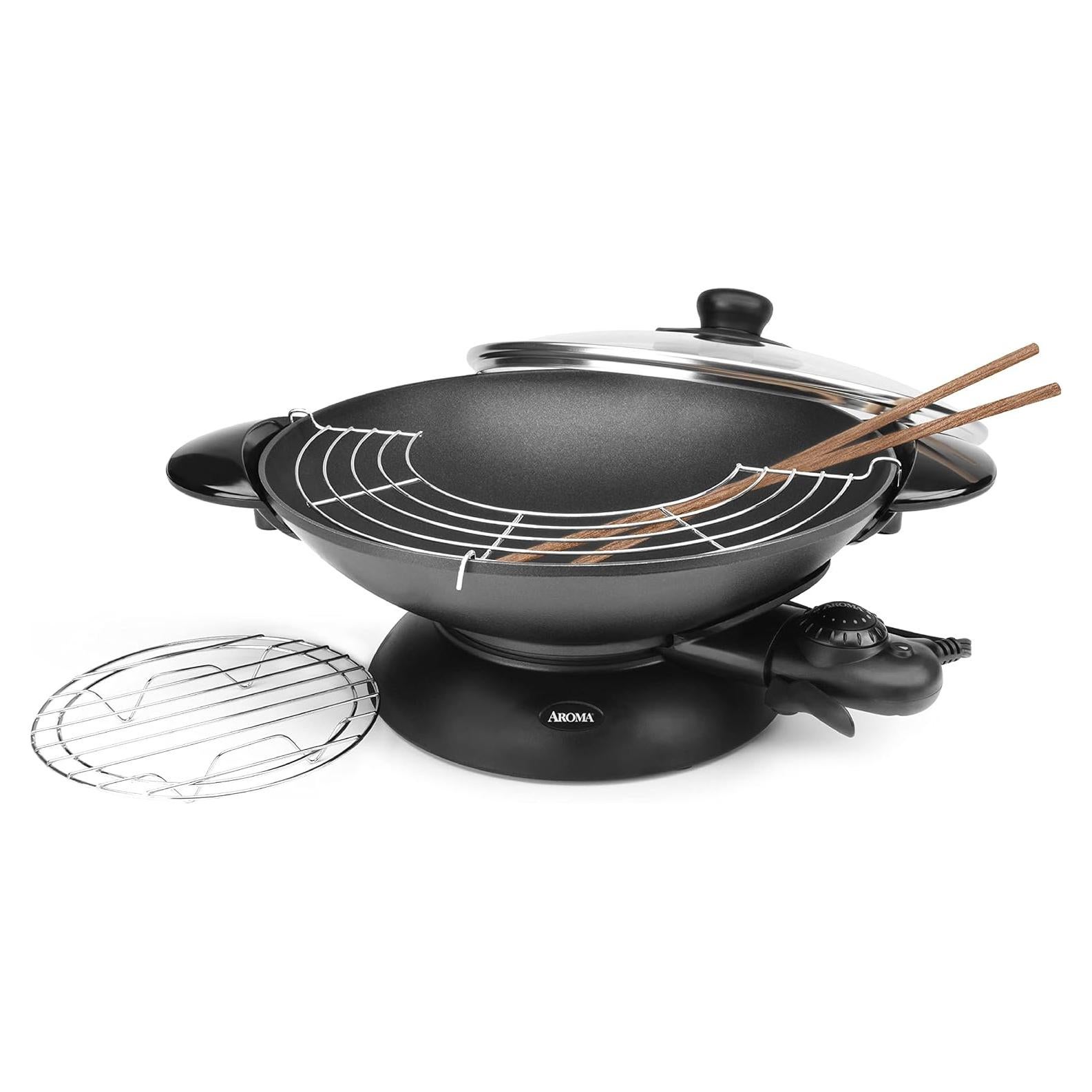 Wok Eléctrico Aroma Housewares AEW-307 5 Qt Antiadherente