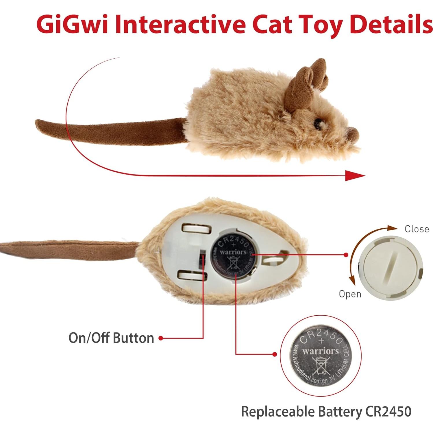 Juguete Interactivo para Gatos GiGwi Ratón Automático 21.6x10.9cm