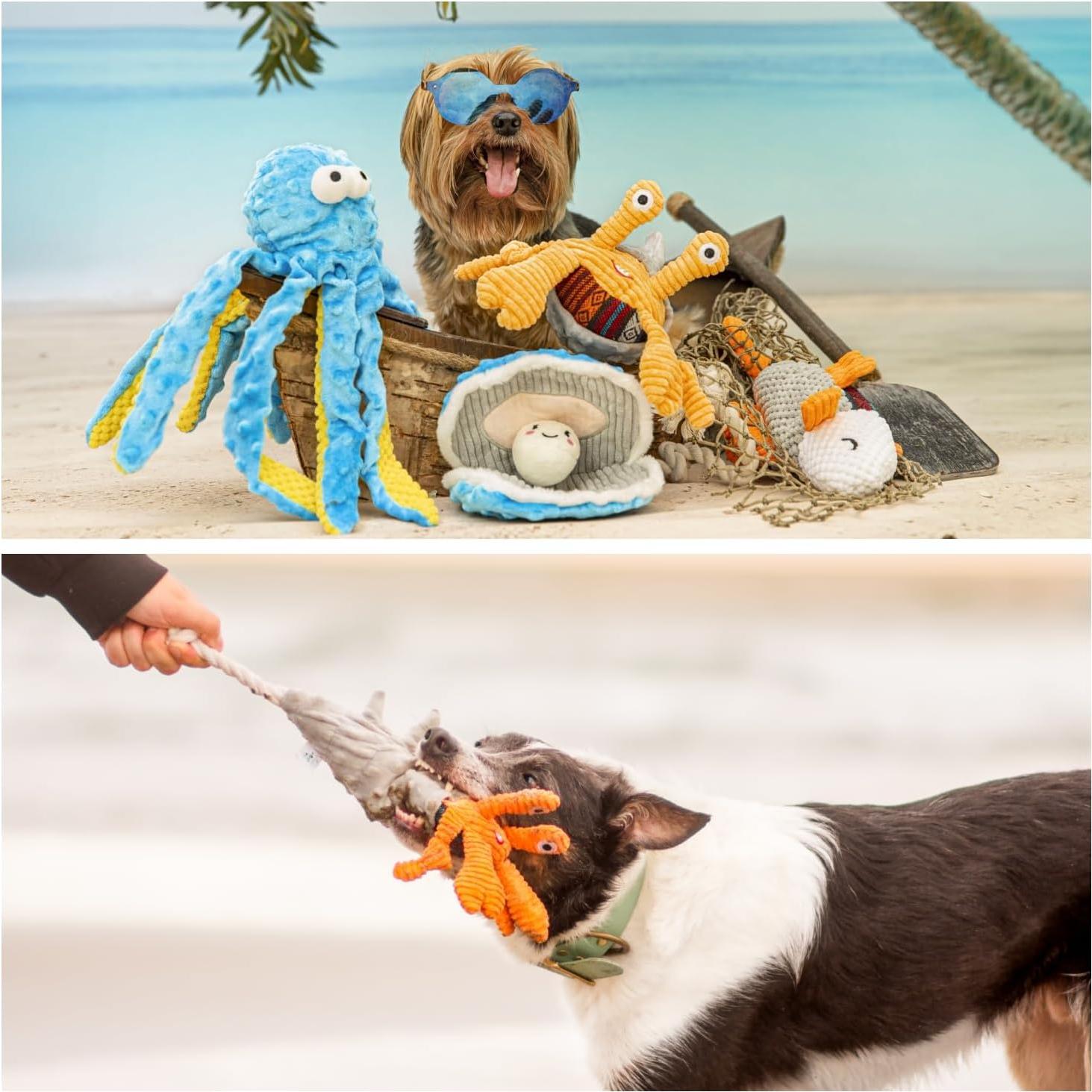 Juguete para Perros Nocciola Cangrejo Oceánico 6.35cm - Duradero