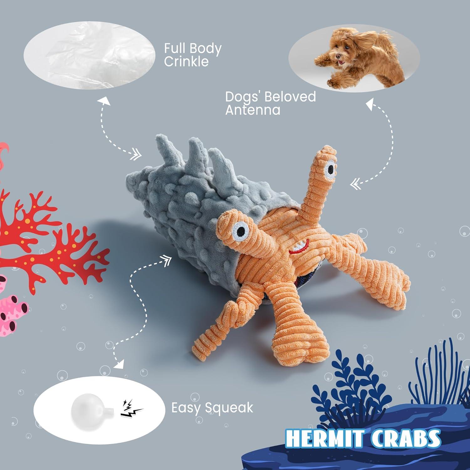 Juguete para Perros Nocciola Cangrejo Oceánico 6.35cm - Duradero