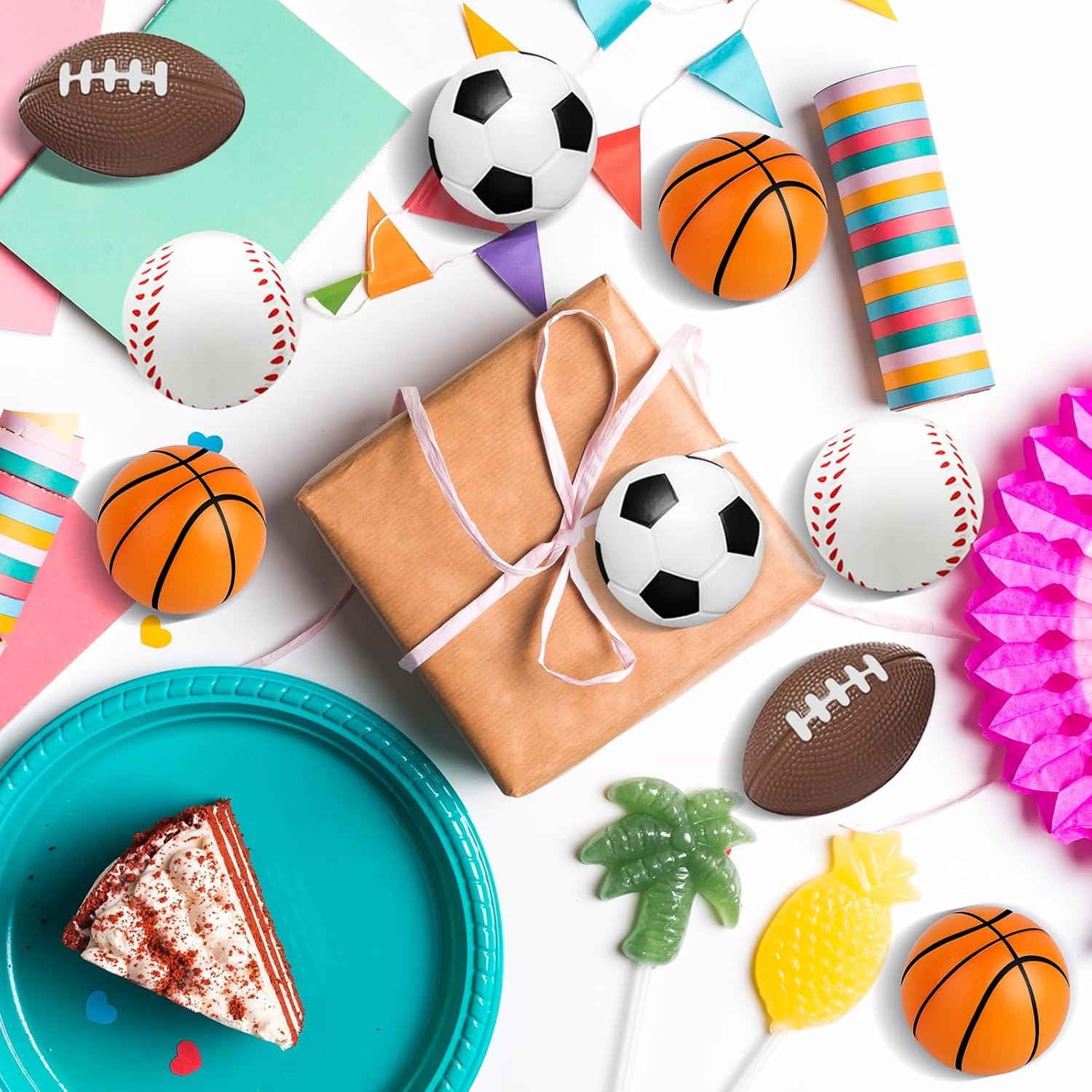 96 Mini Pelotas de Estrés Deportivas Oleitodh - Fútbol, Baloncesto, Béisbol