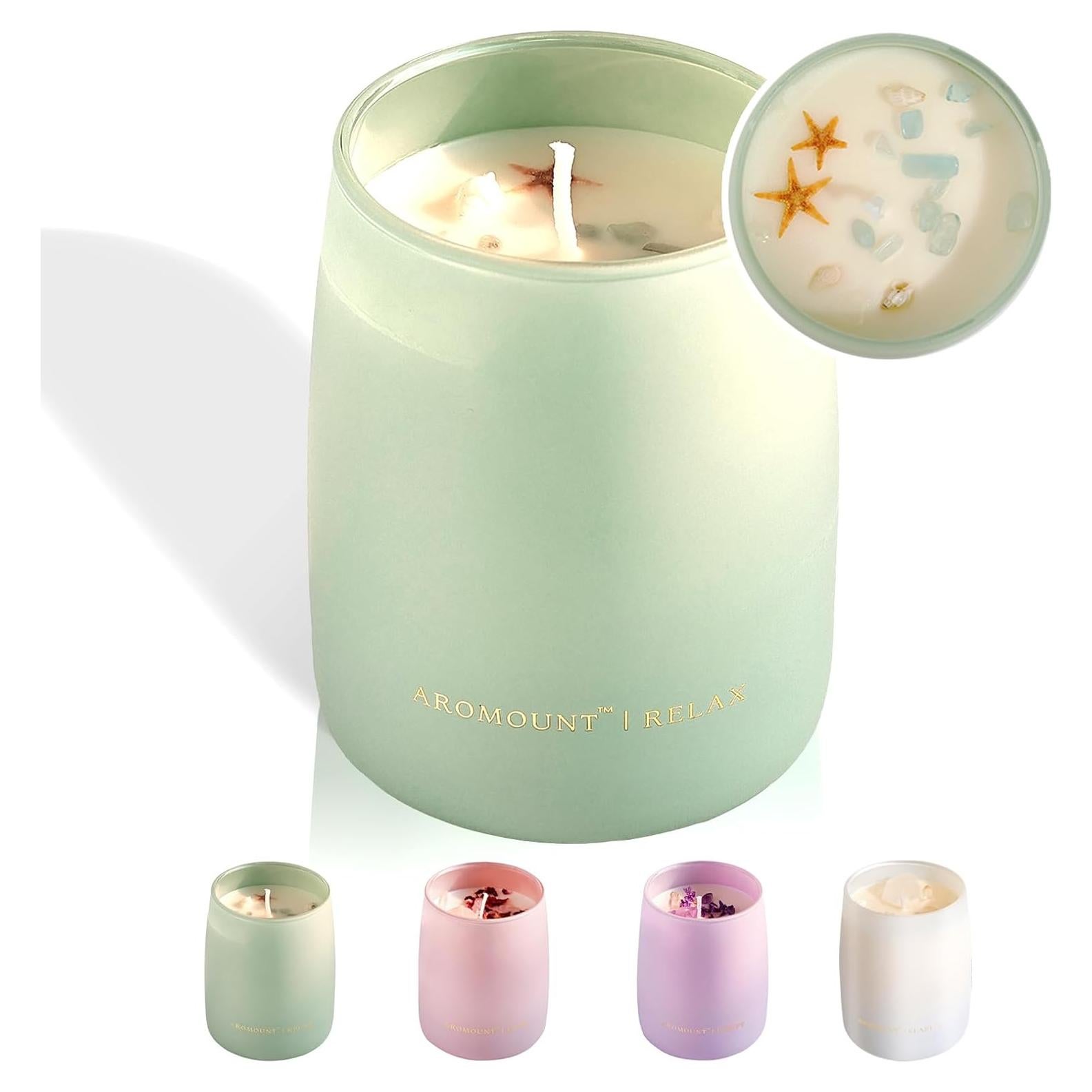 Vela Aromática Brisa Oceánica AROMOUNT 10oz Cera de Soja