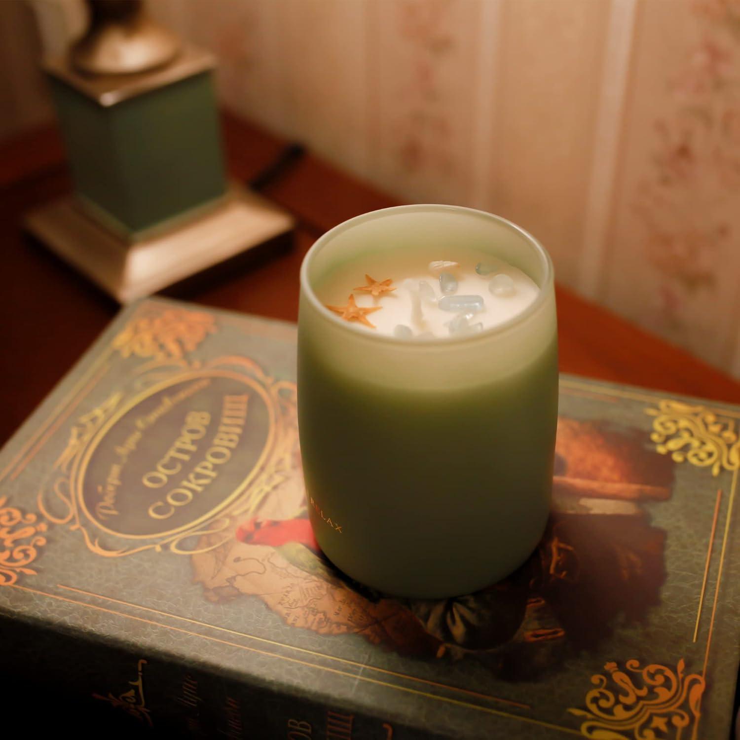 Vela Aromática Brisa Oceánica AROMOUNT 10oz Cera de Soja