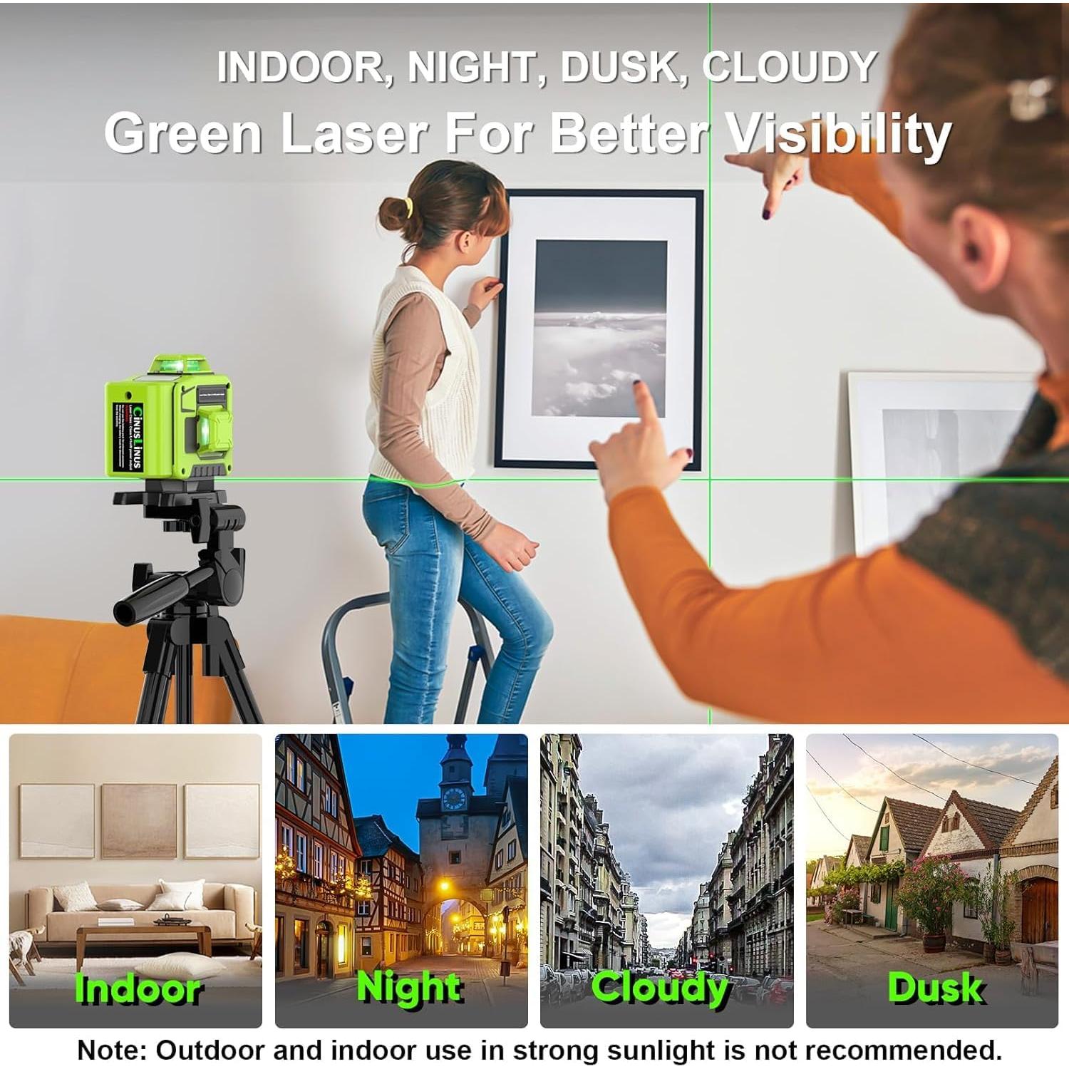 Nivel Láser 360 Autonivelante CinusLinus con Trípode 120cm