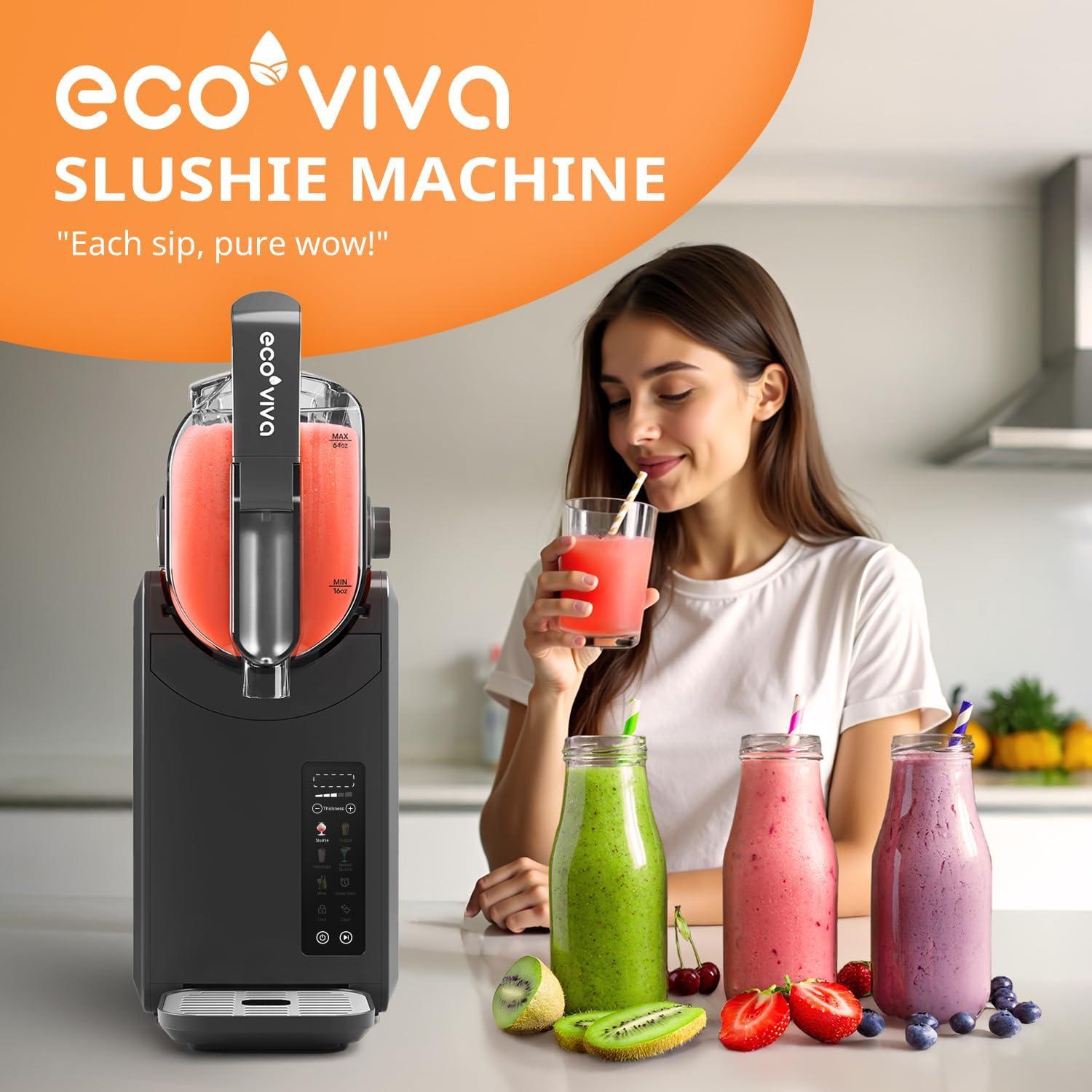 Máquina de Slushie Ecoviva ECO-401CS 88 oz Pantalla Color