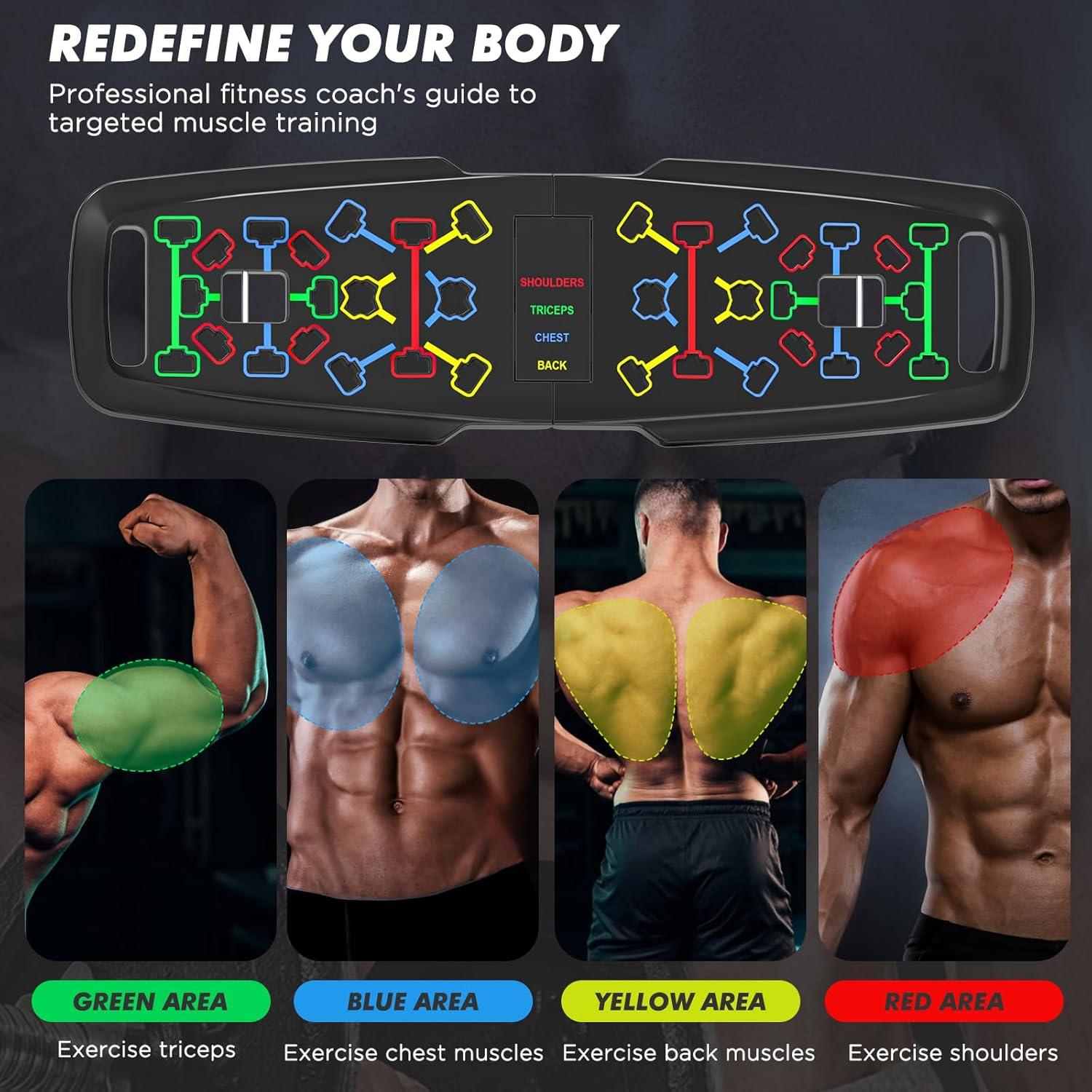 Equipo de Ejercicio en Casa KUYOU - Tabla de Flexiones y Bandas