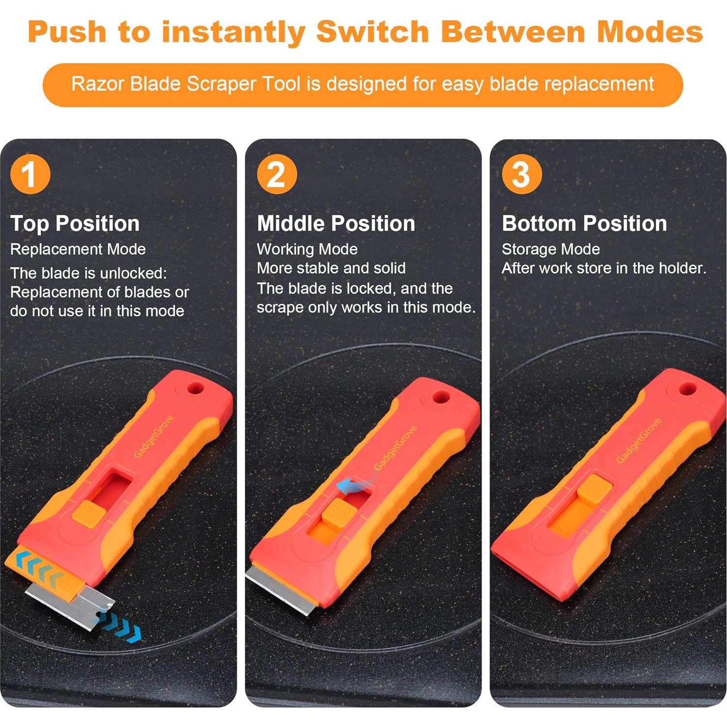 Raspador de Cuchilla GadgetGrove con 10 Cuchillas y 3 Cepillos