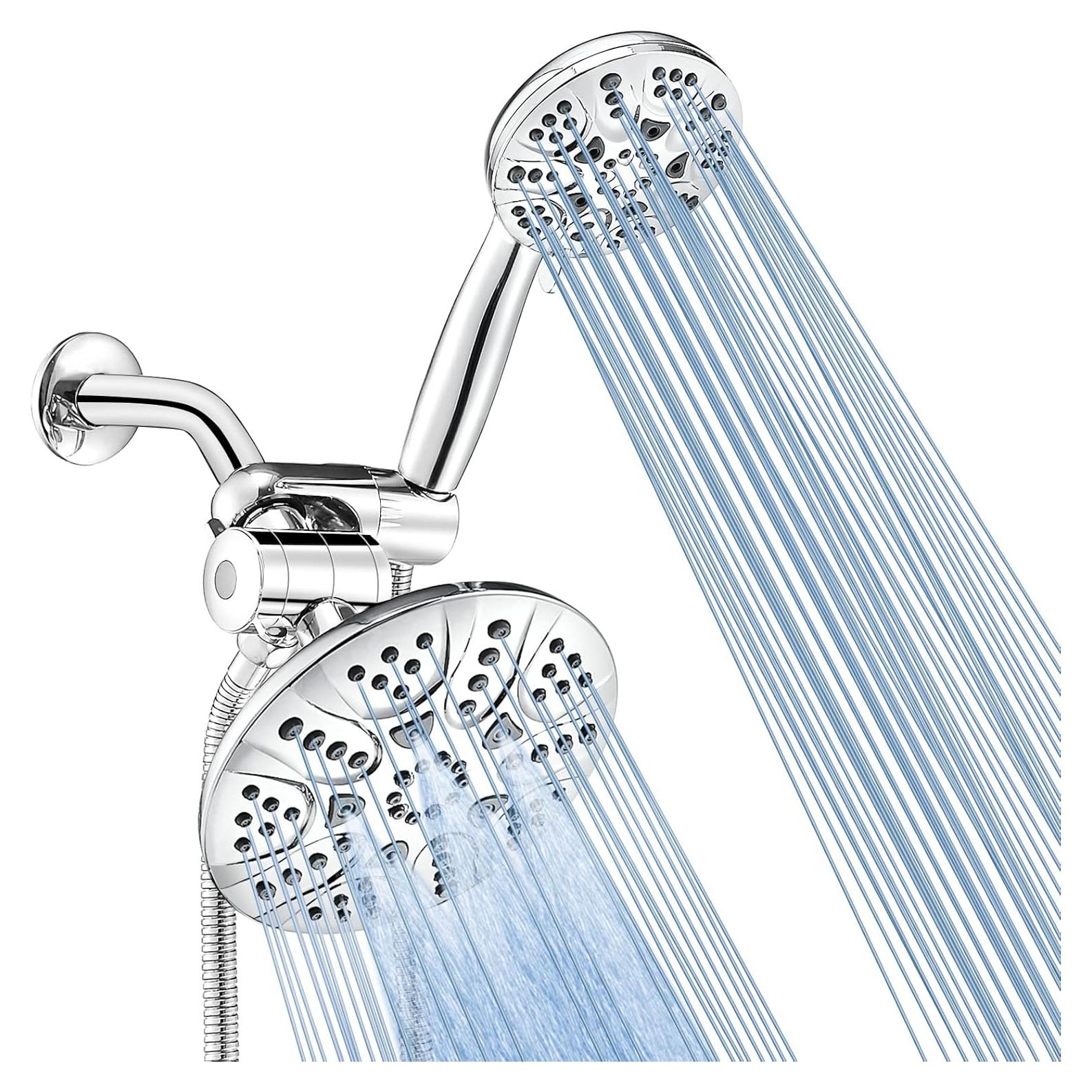 Cabeza de Ducha Doble INEFATH 30 Configuraciones Cromo 6"