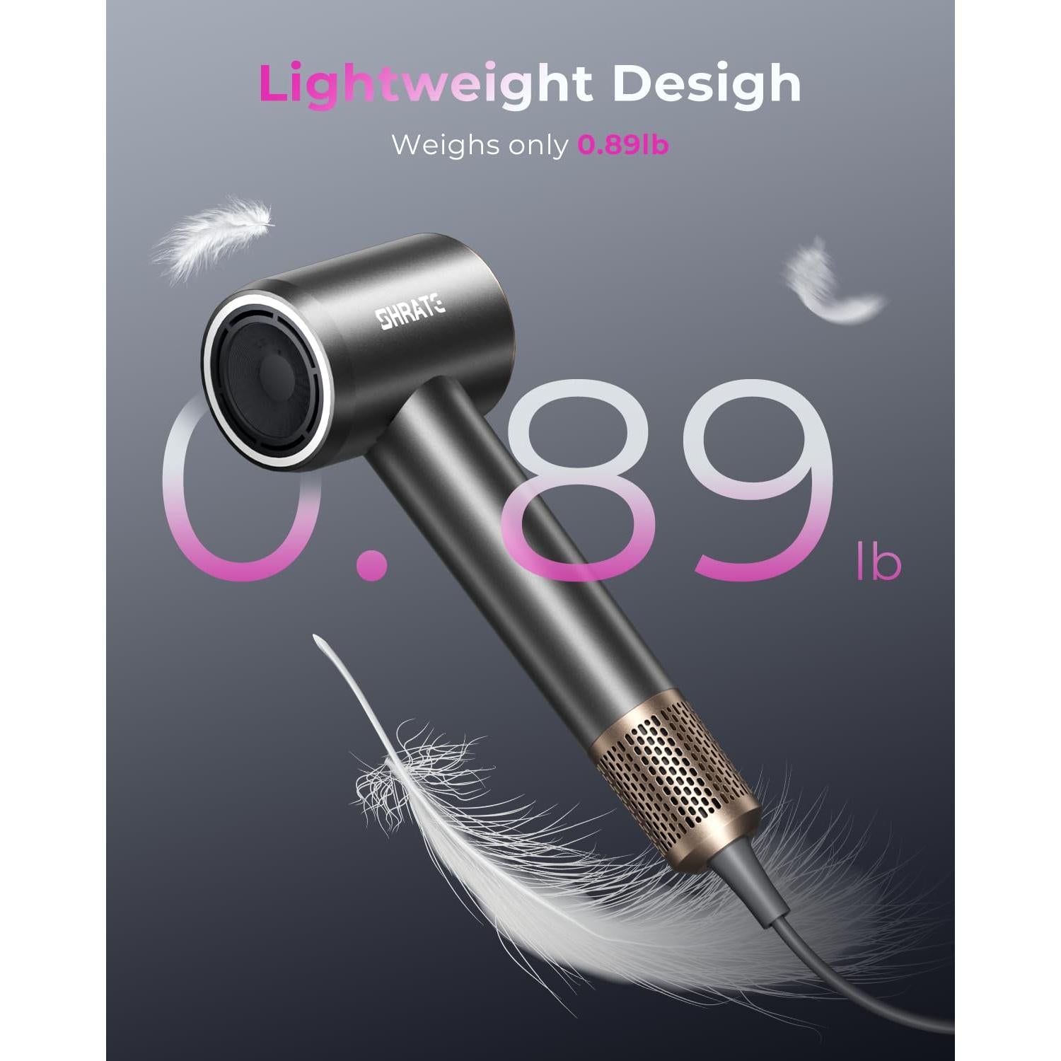 Secador de Pelo Iónico SHRATE Profesional 500M Iones Negativos