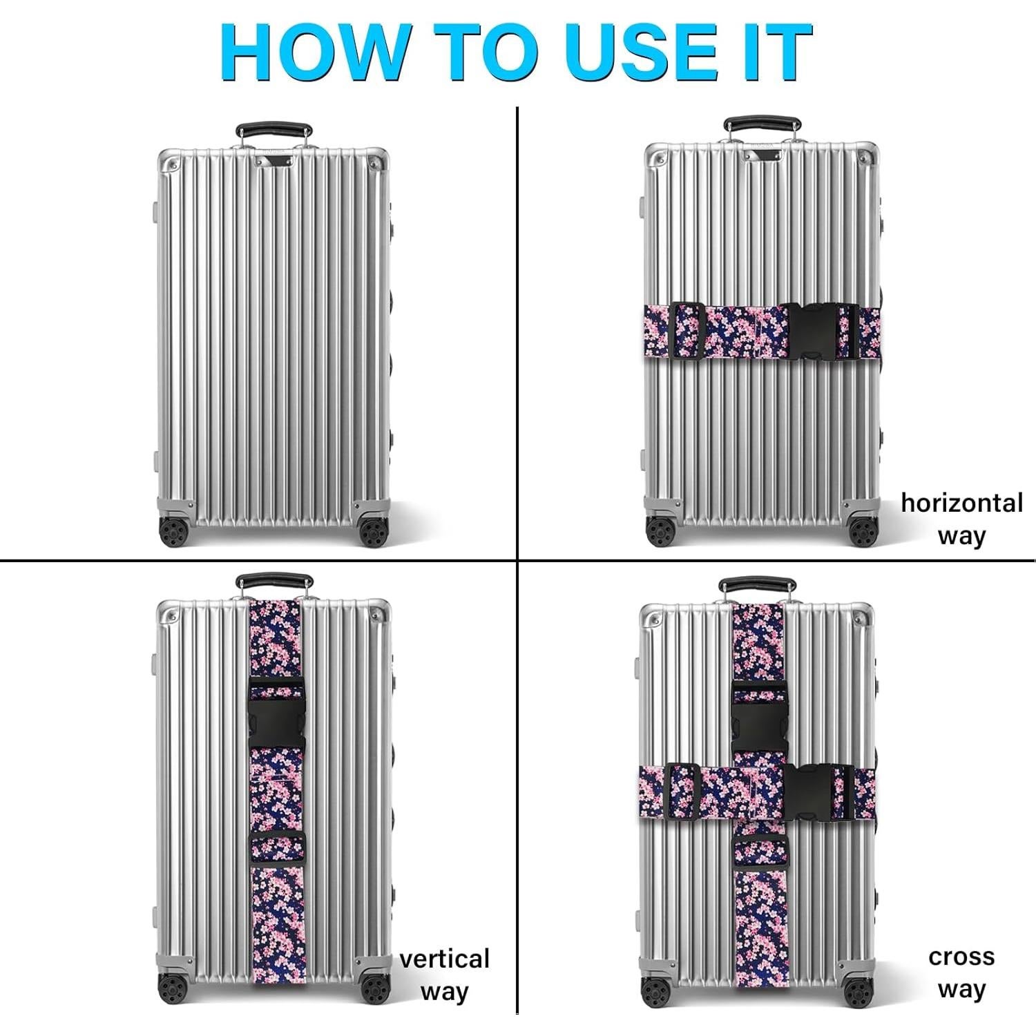 Correa de Equipaje Ajustable POLEUVETLT Anime Sakura 181 kg