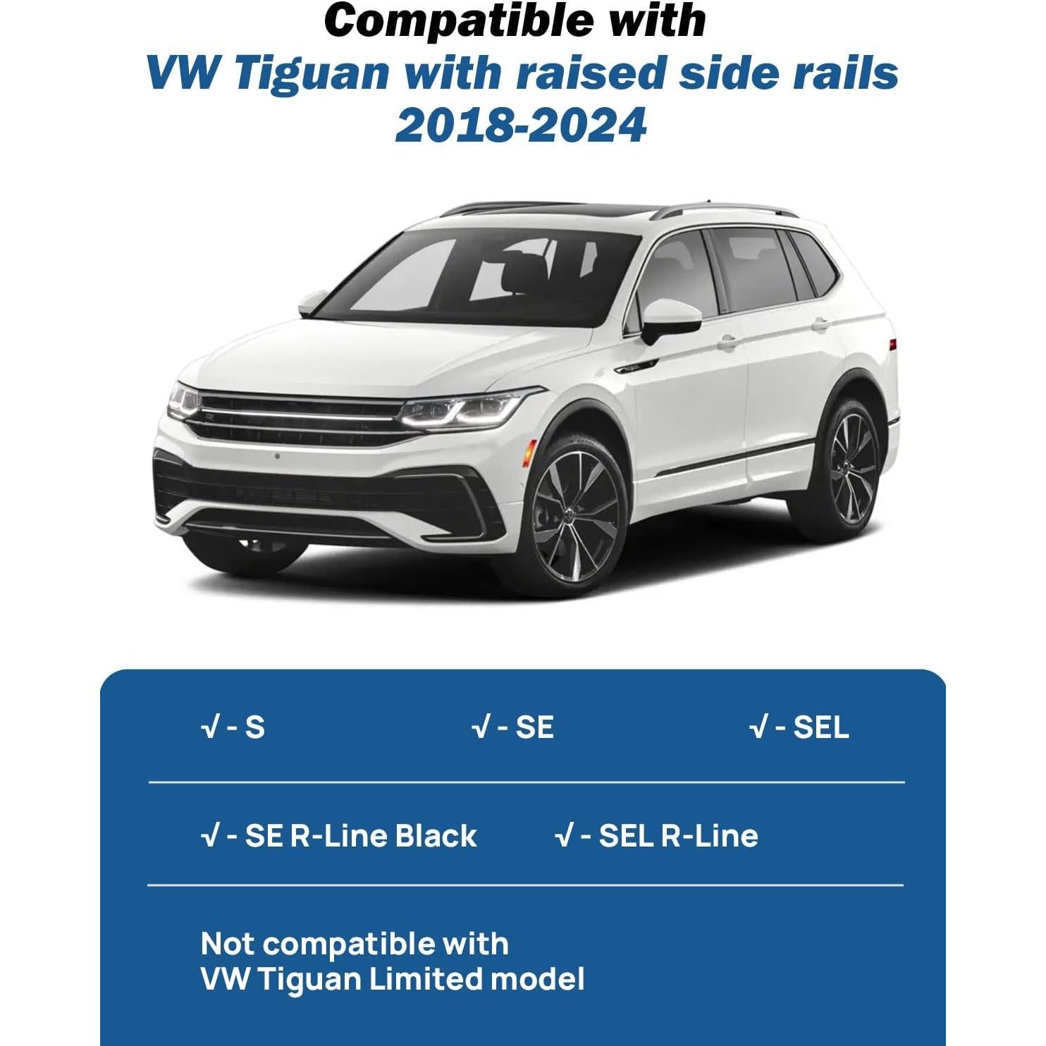 Barras Transversales JOYTUTUS para VW Tiguan 2018-2024 Antirrobo