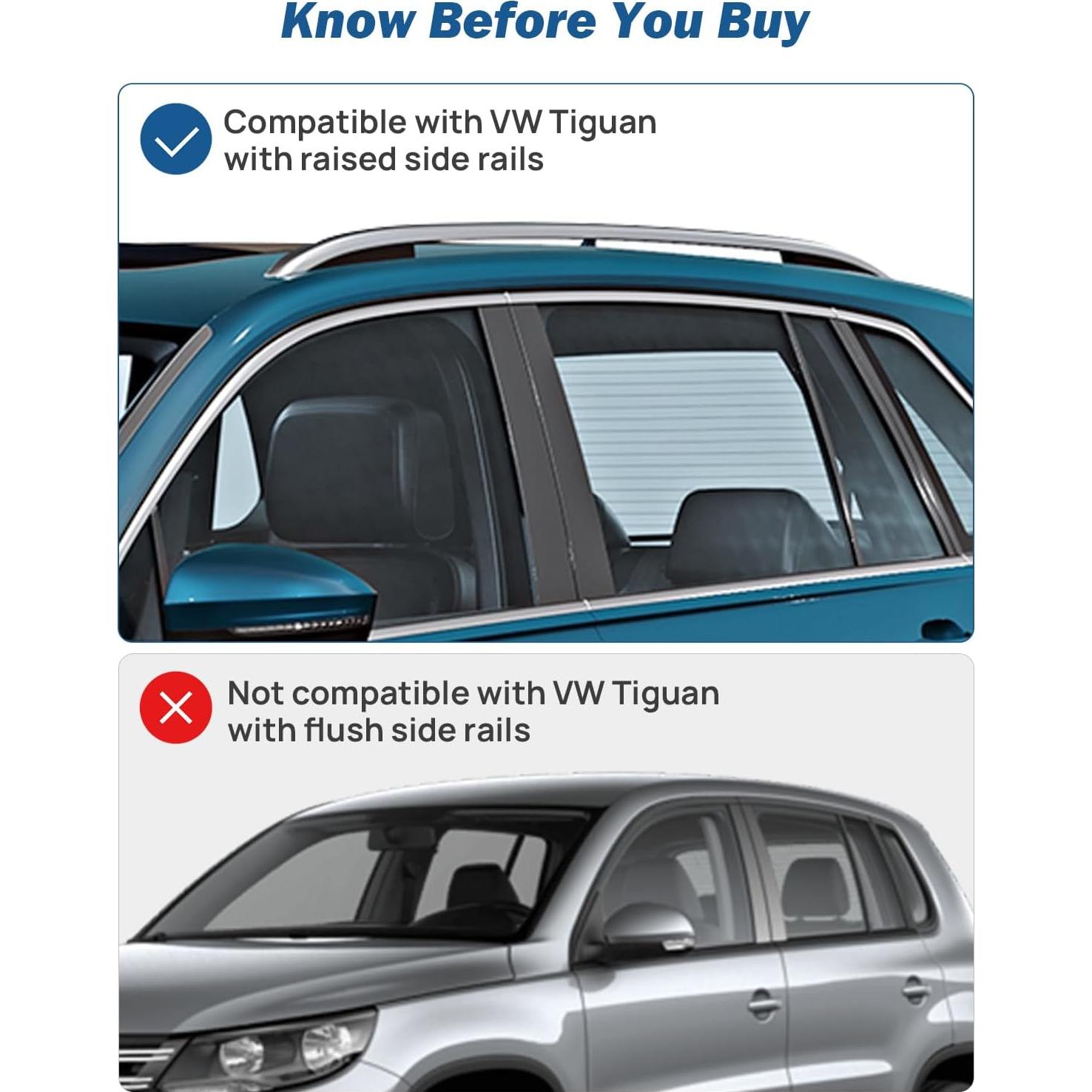 Barras Transversales JOYTUTUS para VW Tiguan 2018-2024 Antirrobo