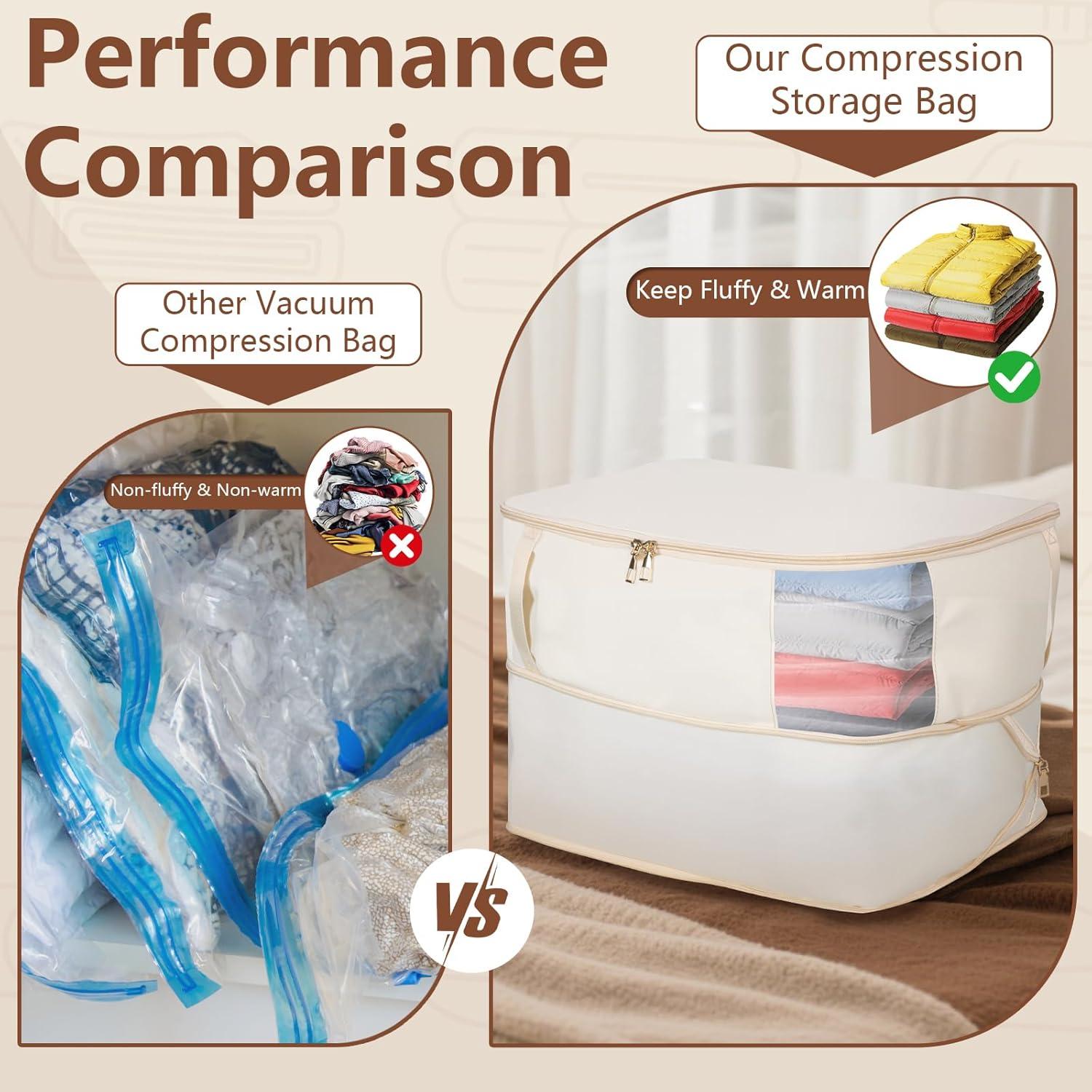 Bolsas de Almacenamiento XFHMYDM 40L Beige con Compresión