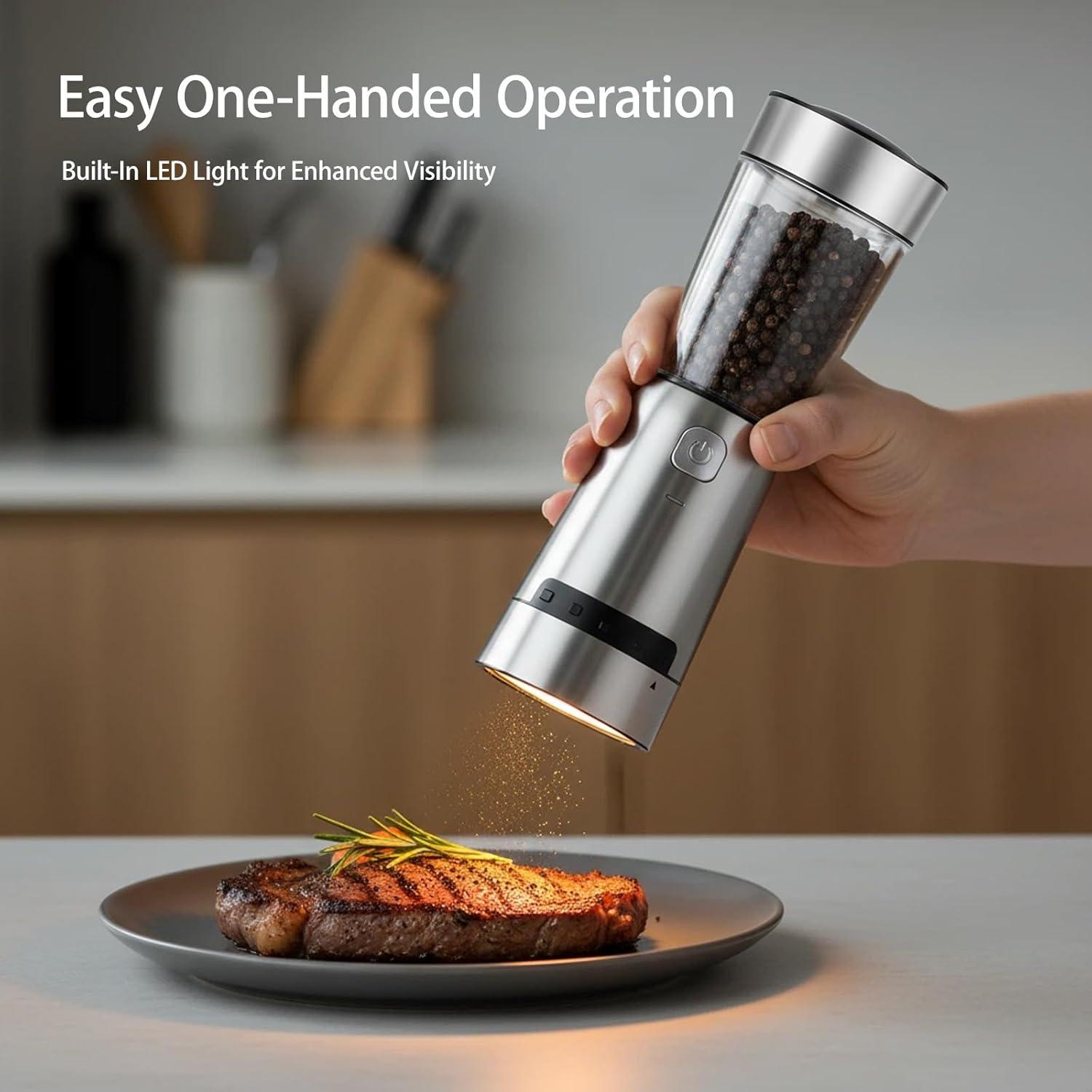 Juego de Molinillos Eléctricos de Sal y Pimienta FUSHUI 150ml