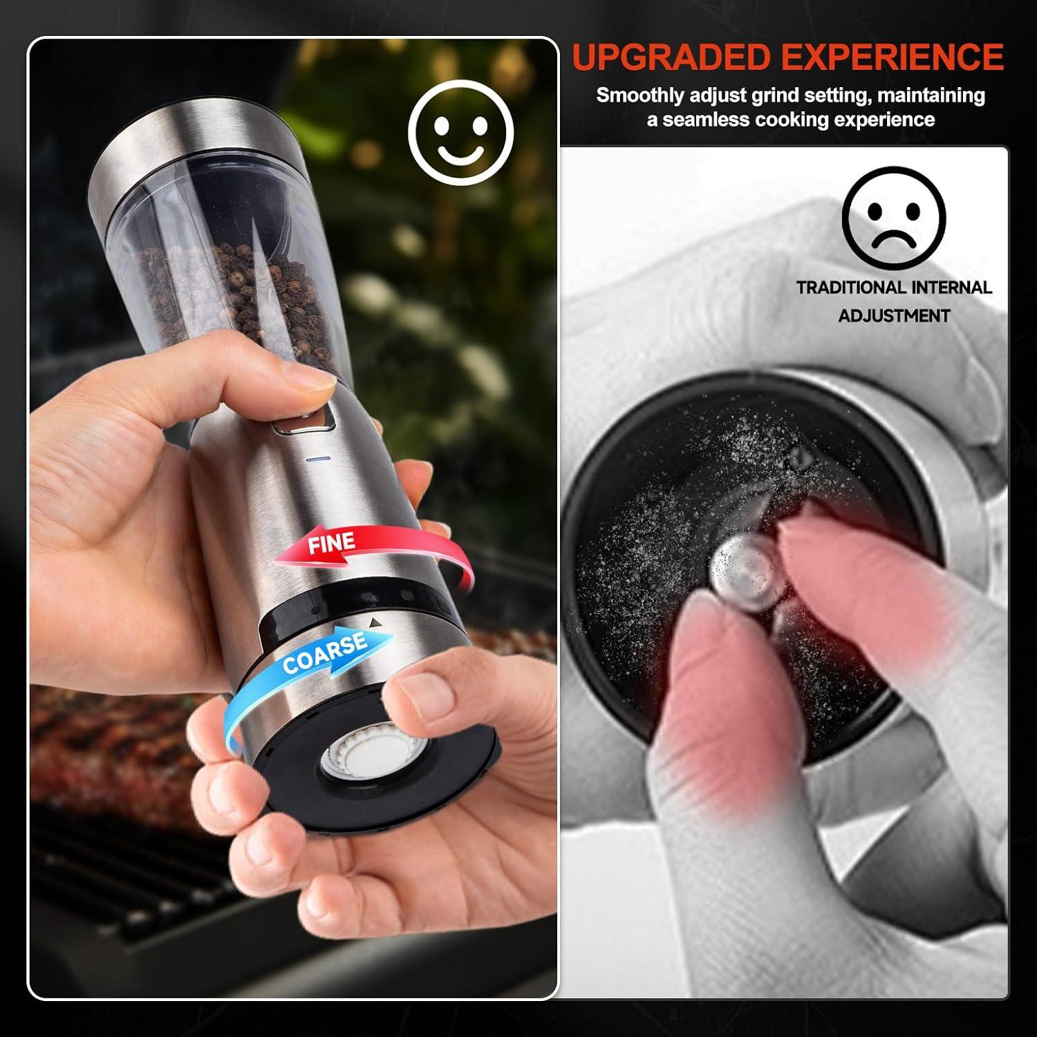 Juego de Molinillos Eléctricos de Sal y Pimienta FUSHUI 150ml