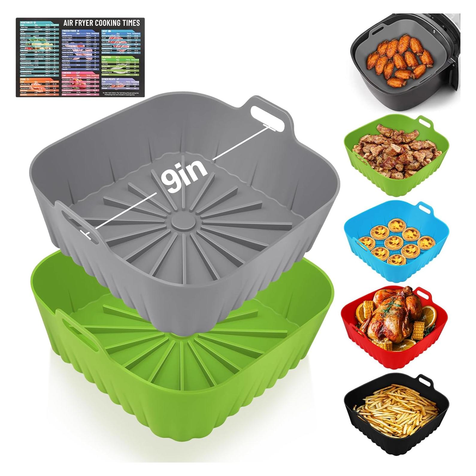 Forros de Silicona ZXZMZT para Freidora de Aire 9" Cuadrados