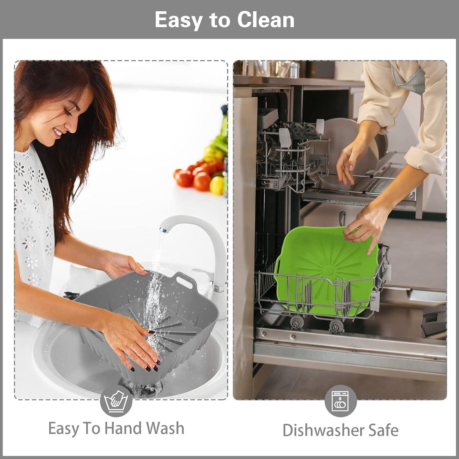 Forros de Silicona ZXZMZT para Freidora de Aire 9" Cuadrados