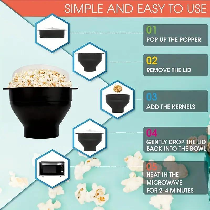Tazón para Palomitas de Maíz Microondas Topnotchplace 1.9kg Silicona