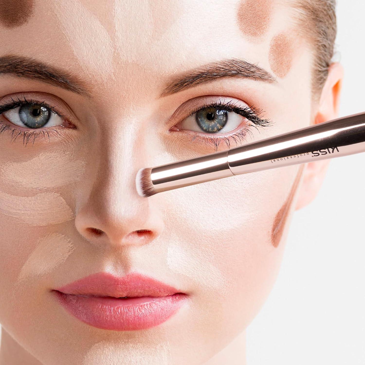 Brocha Profesional Doble Punta KISS NEW YORK para Maquillaje