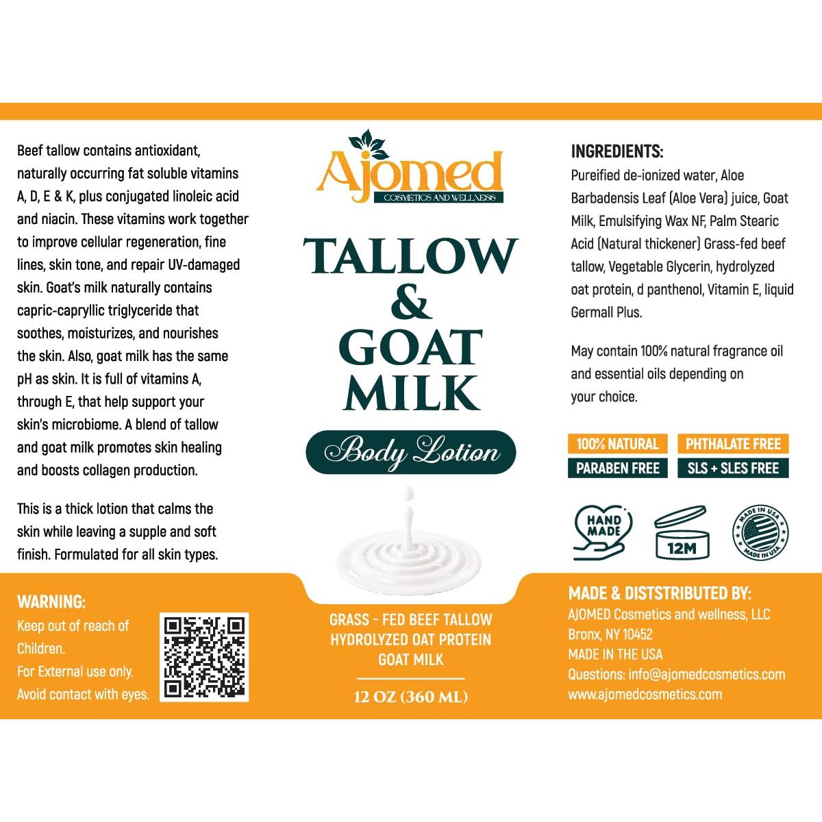 Loción Corporal Orgánica AJOMED 340 ml Avena y Miel