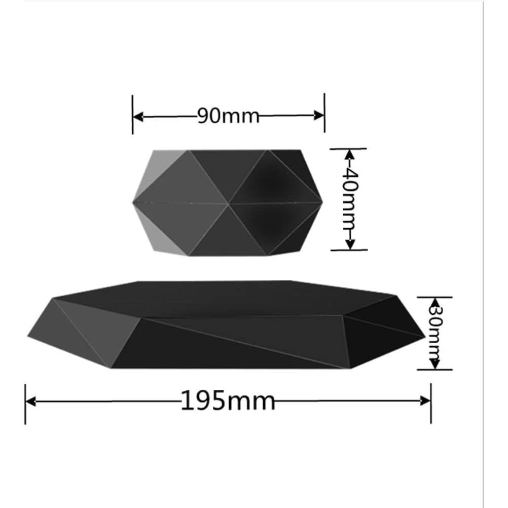 Maceta Flotante LMingKun Negra con Levitación Magnética