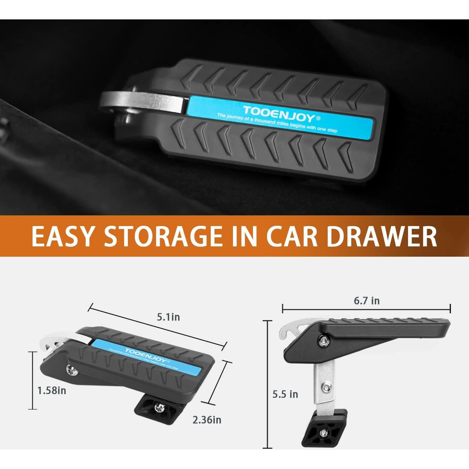 Escalón de Puerta de Coche TOOENJOY Ajustable 5 Marchas 181kg