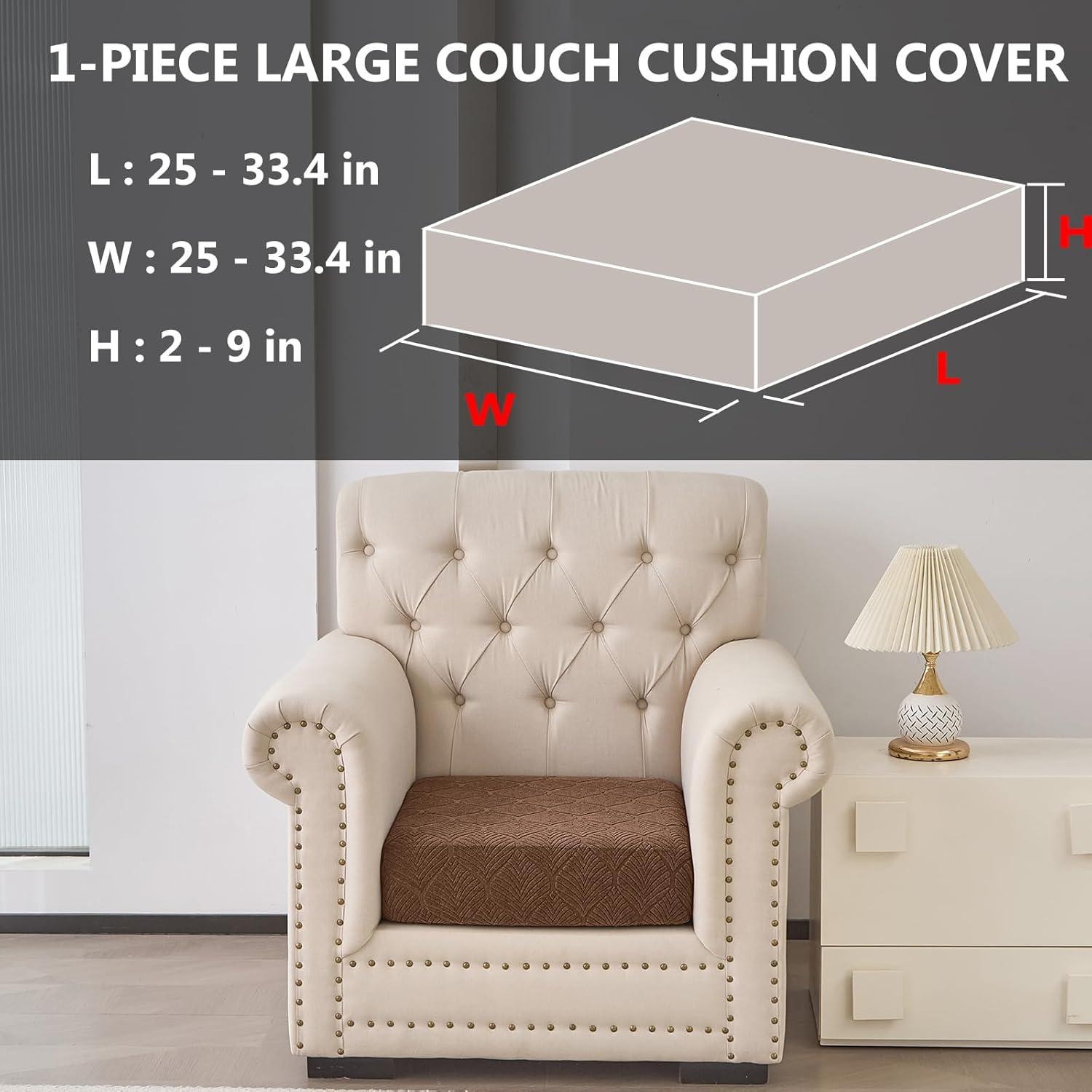 Funda de Cojín de Sofá Genina Grande Impermeable Marrón