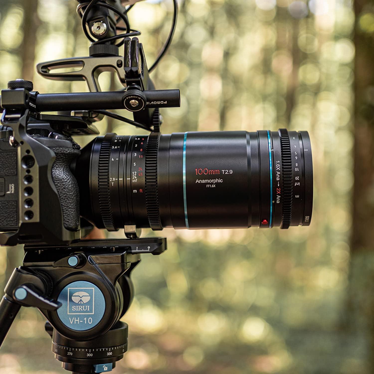 Lente Anamórfica SIRUI 100mm T2.9 1.6x con Adaptador 1.25x
