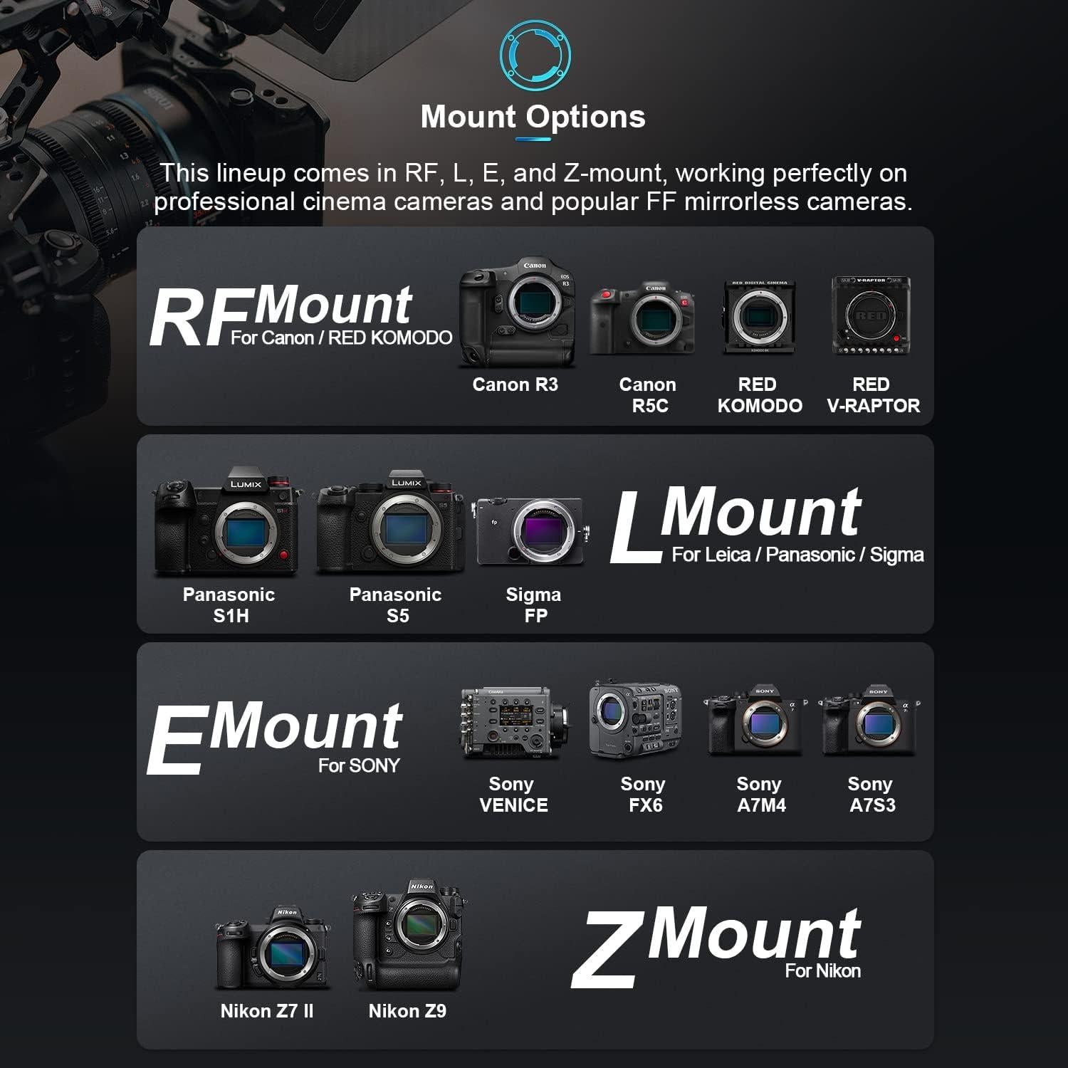 Lente Anamórfica SIRUI 100mm T2.9 1.6x con Adaptador 1.25x