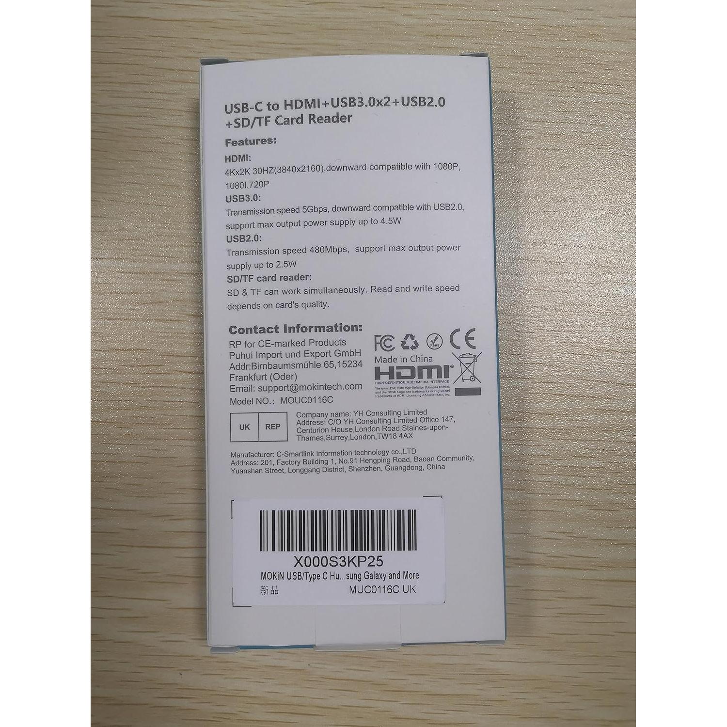 Adaptador MOKiN USB C Hub 7 en 1 HDMI 4K para MacBook Pro/Air