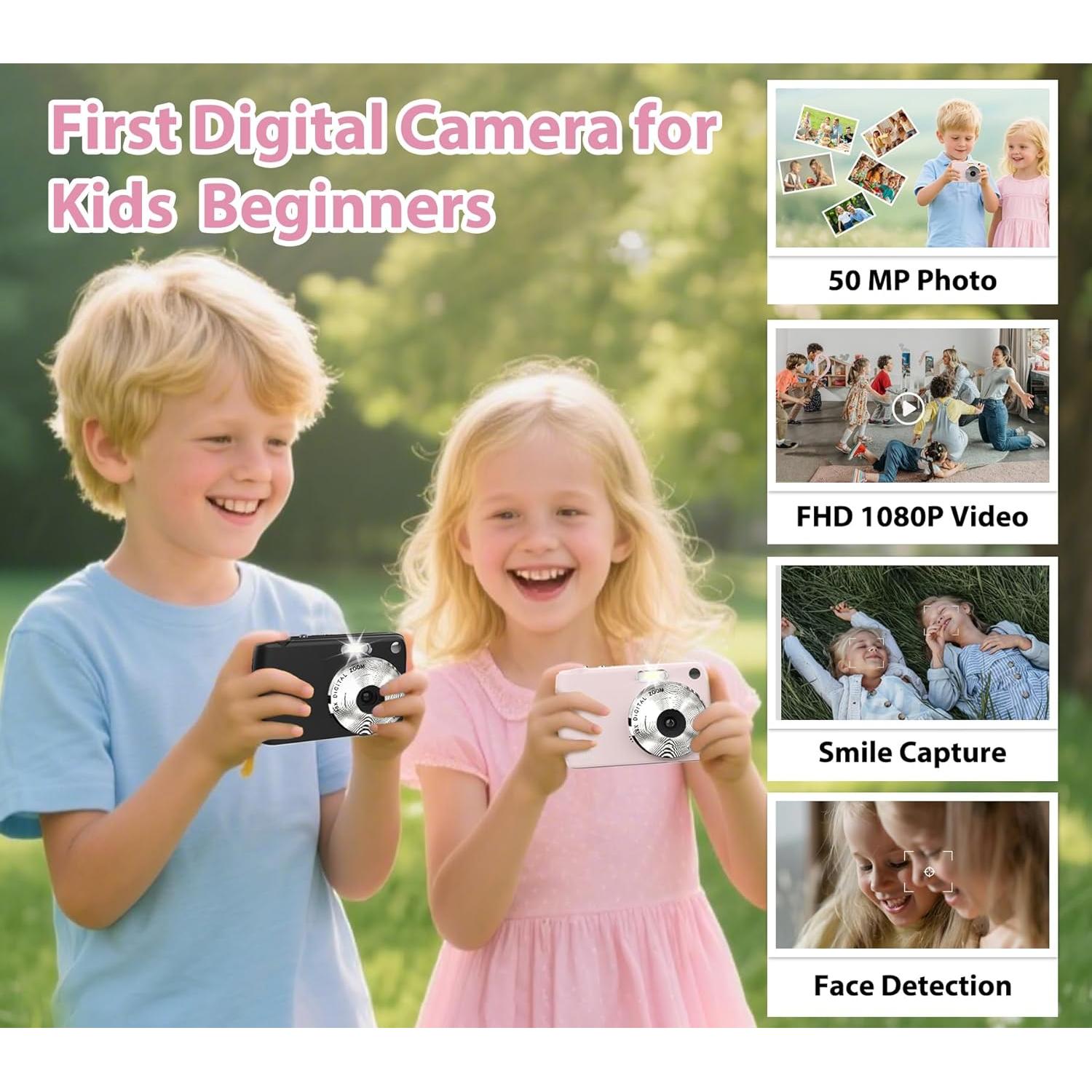 Cámara Digital para Niños YingCheng 50MP FHD 1080P Zoom 16X