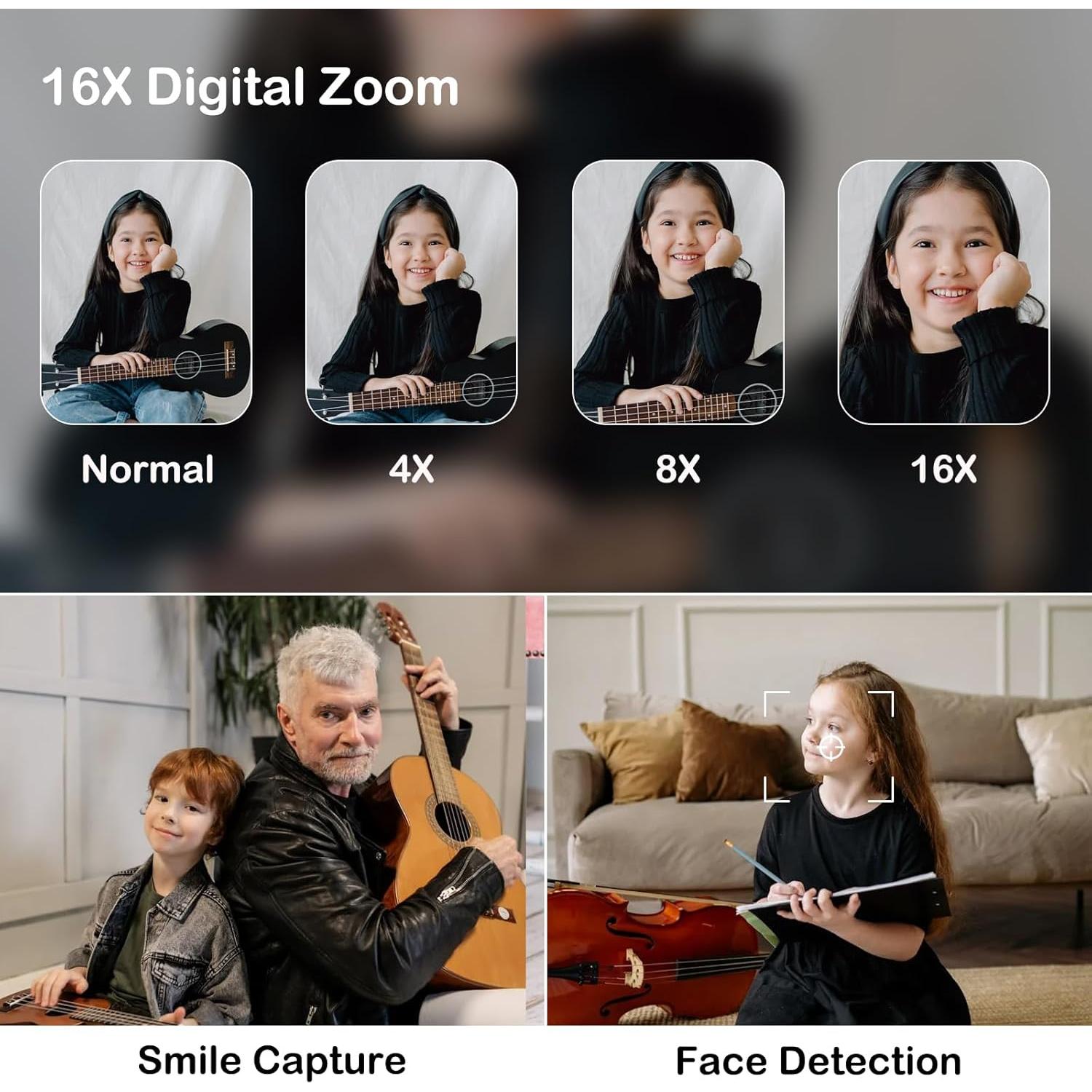 Cámara Digital para Niños YingCheng 50MP FHD 1080P Zoom 16X