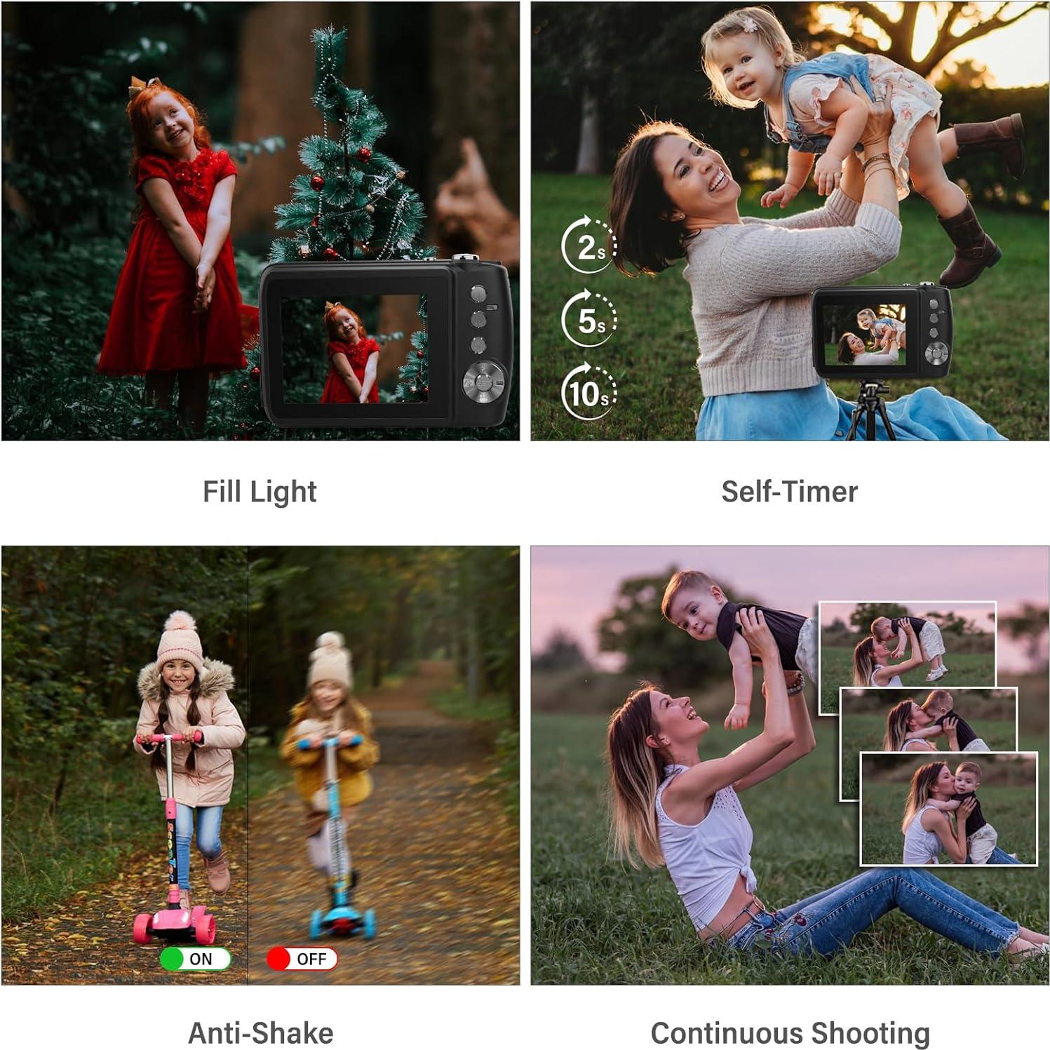 Cámara Digital para Niños YingCheng 50MP FHD 1080P Zoom 16X