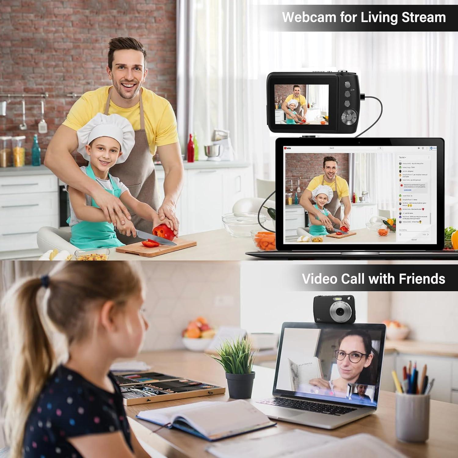 Cámara Digital para Niños YingCheng 50MP FHD 1080P Zoom 16X