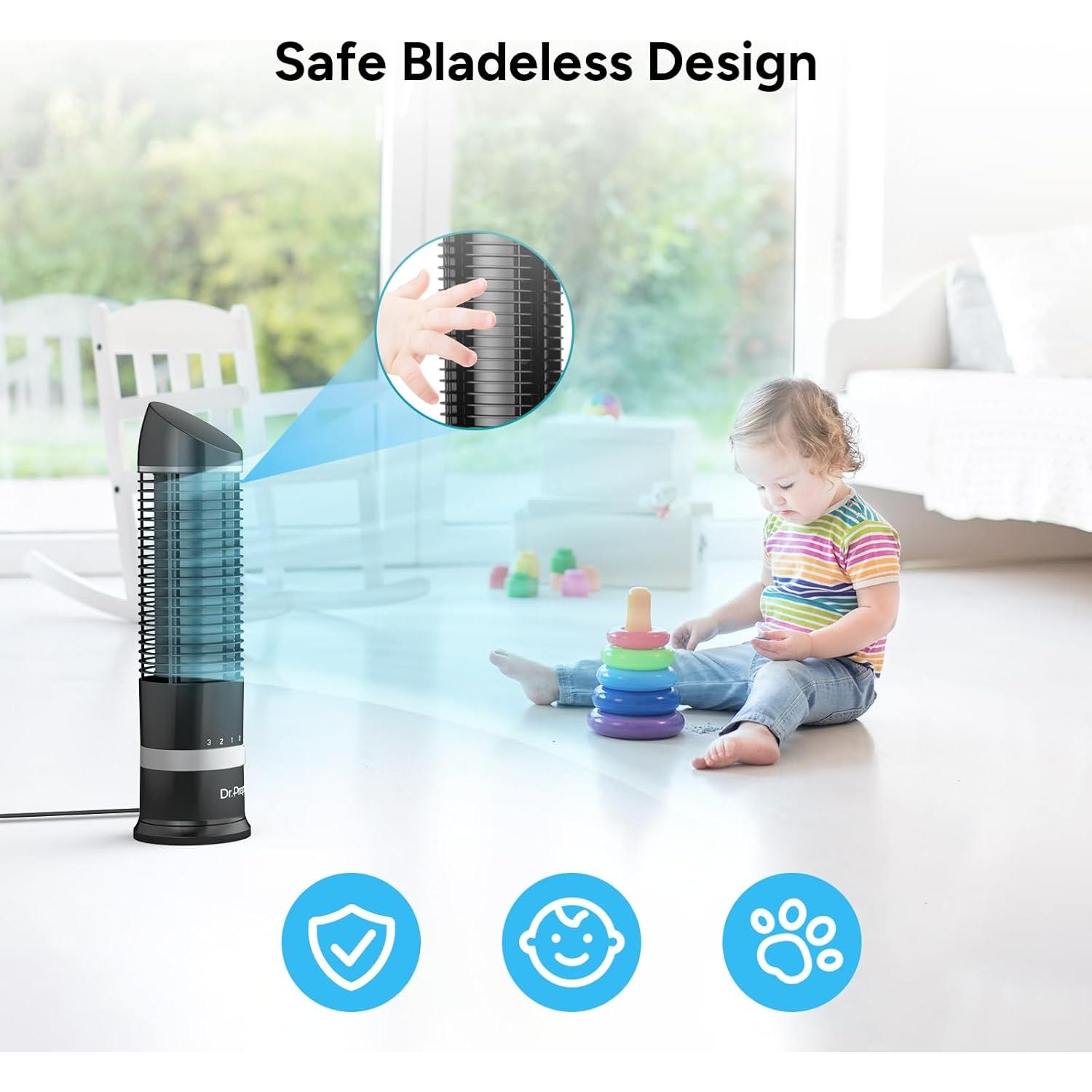 Ventilador de Torre DR.PREPARE 16" Oscilante 3 Velocidades