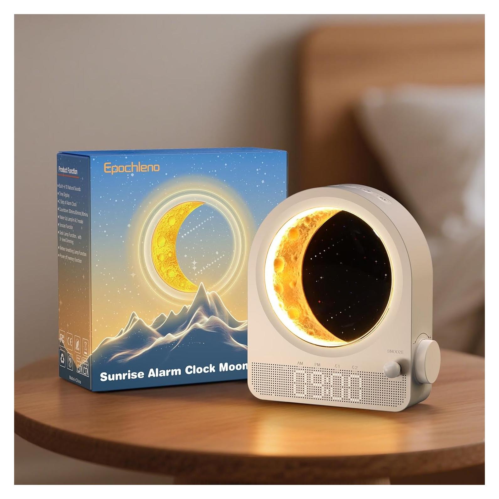 Despertador de Amanecer Epochleno - Luz y Ruido Blanco 10 Sonidos