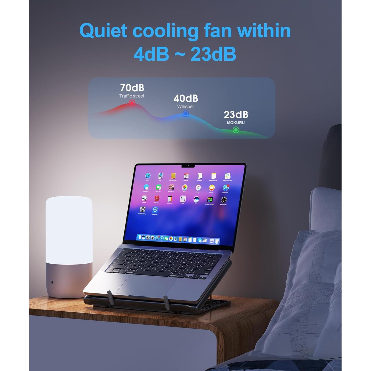 Soporte de Enfriamiento para Laptop MOKURU C400 Negro 10-15.6"