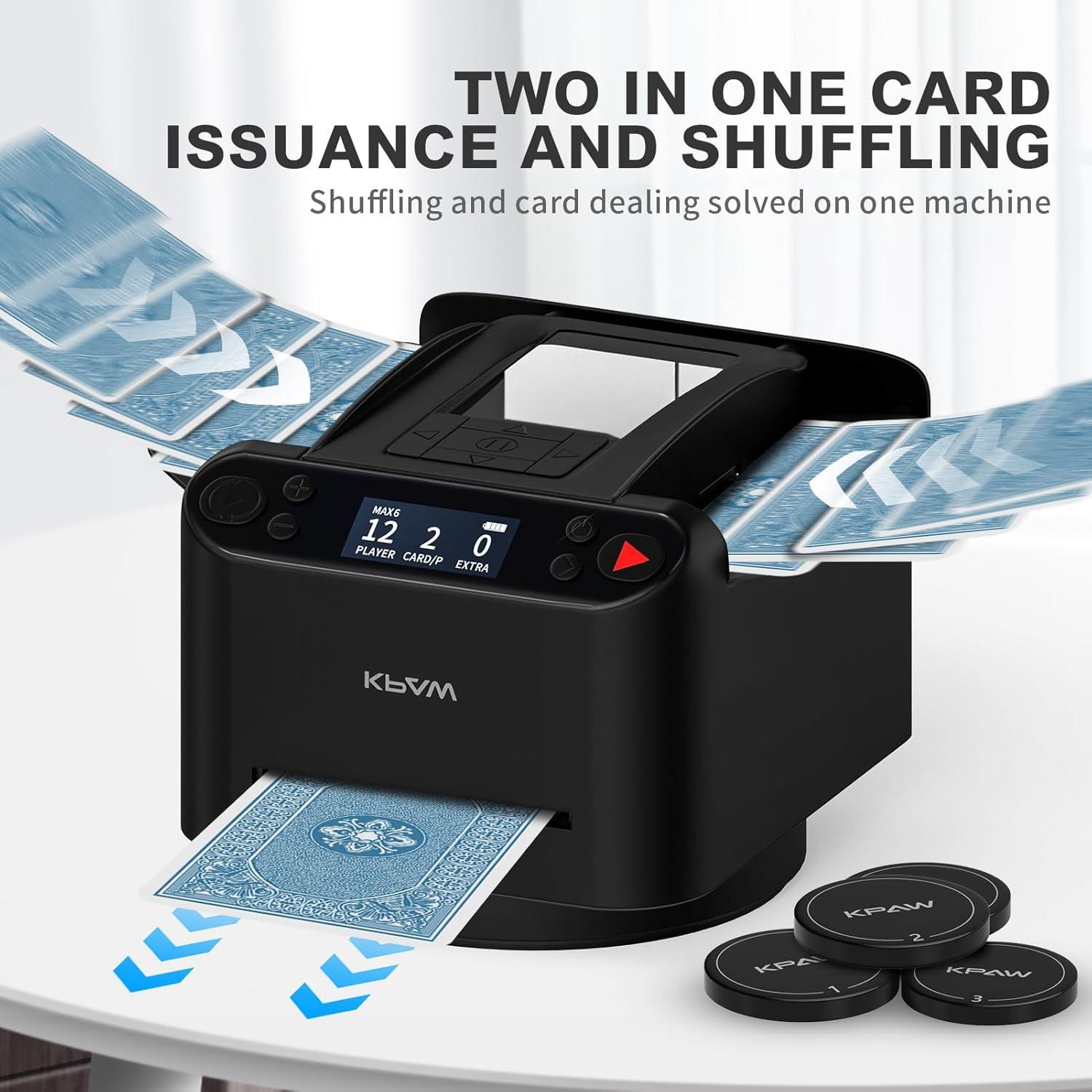 Barajador y Repartidor Automático CARDSPIN 2-en-1 para 12 Jugadores