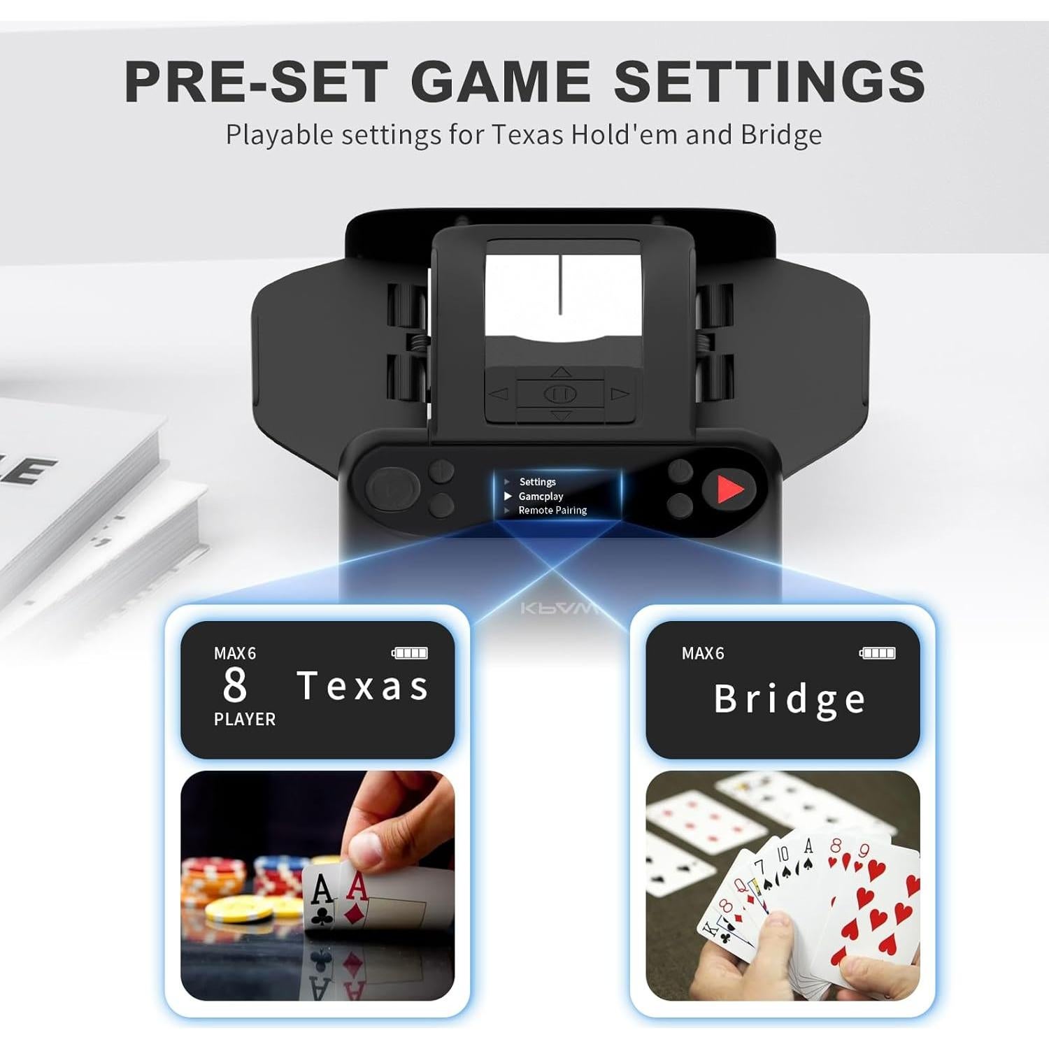 Barajador y Repartidor Automático CARDSPIN 2-en-1 para 12 Jugadores