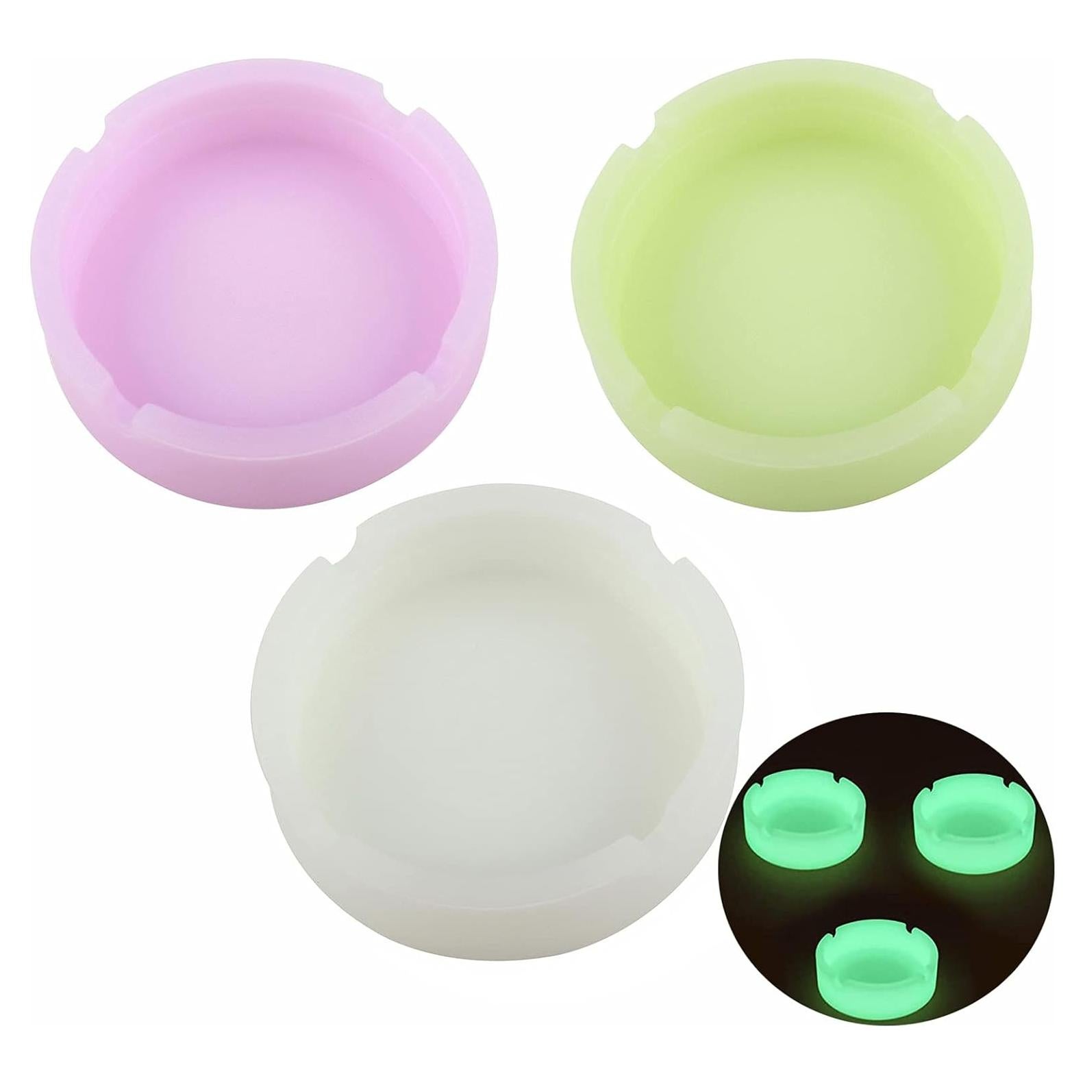 Cenicero Luminoso de Silicona HOWDIA - Paquete de 3, Resistente al Calor