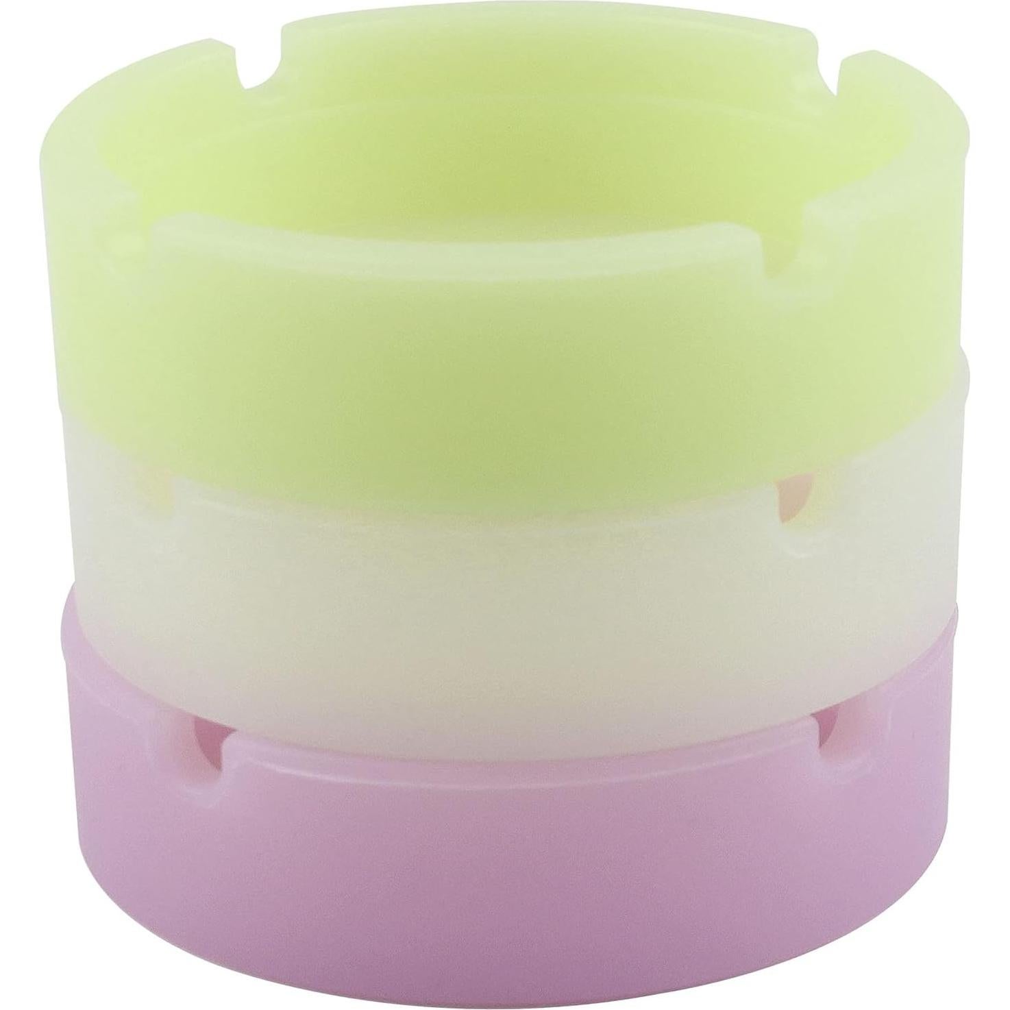 Cenicero Luminoso de Silicona HOWDIA - Paquete de 3, Resistente al Calor