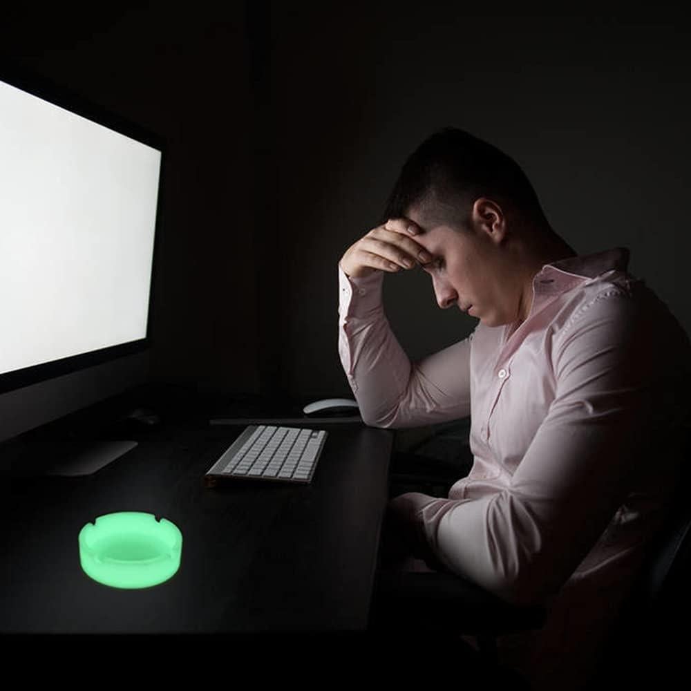 Cenicero Luminoso de Silicona HOWDIA - Paquete de 3, Resistente al Calor