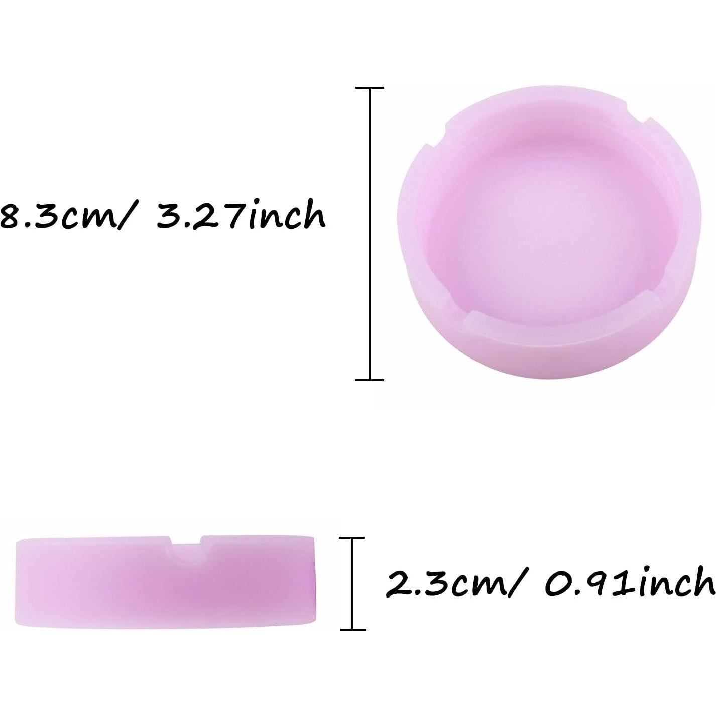 Cenicero Luminoso de Silicona HOWDIA - Paquete de 3, Resistente al Calor