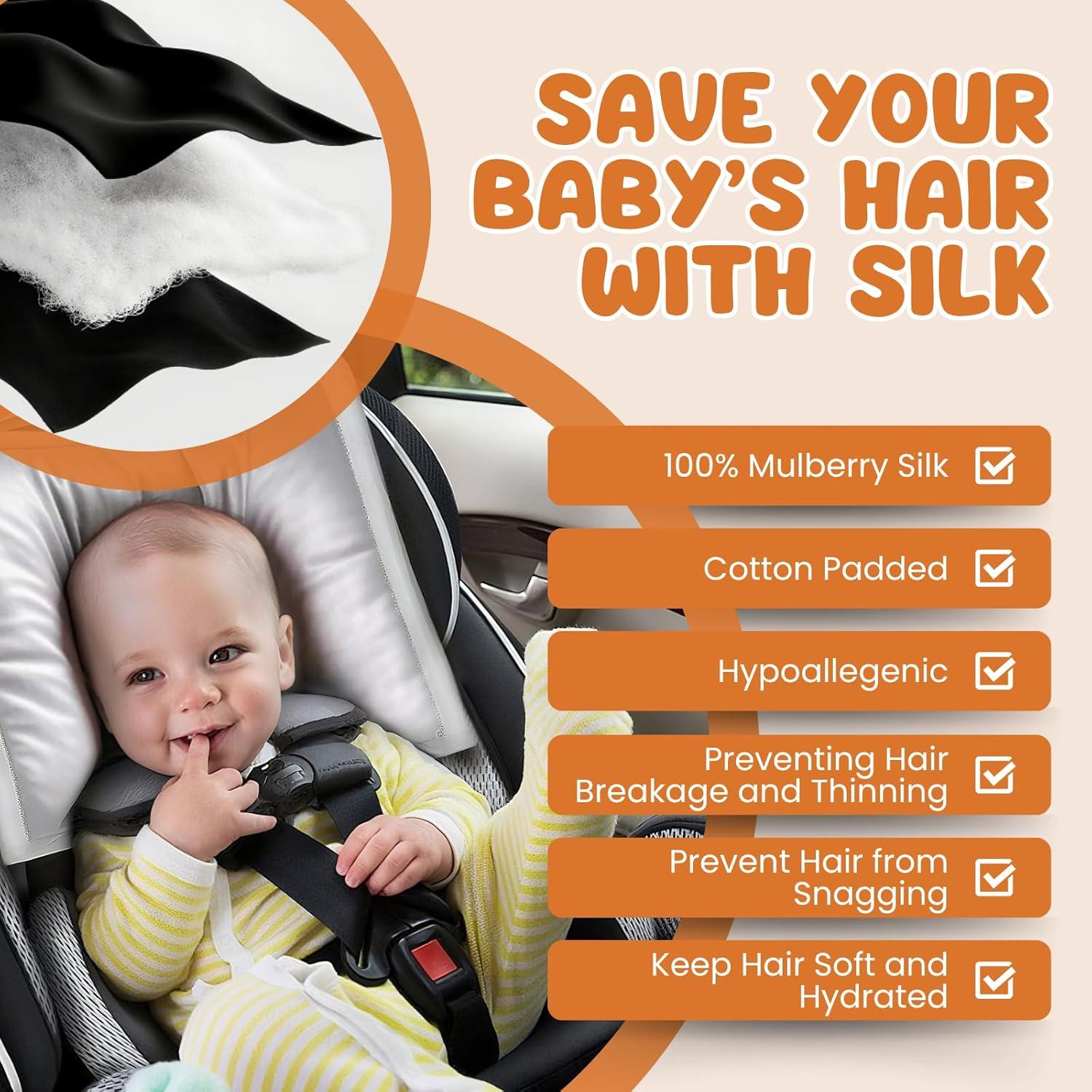 Funda de Asiento de Coche PROMEED 100% Seda de Morera Negra